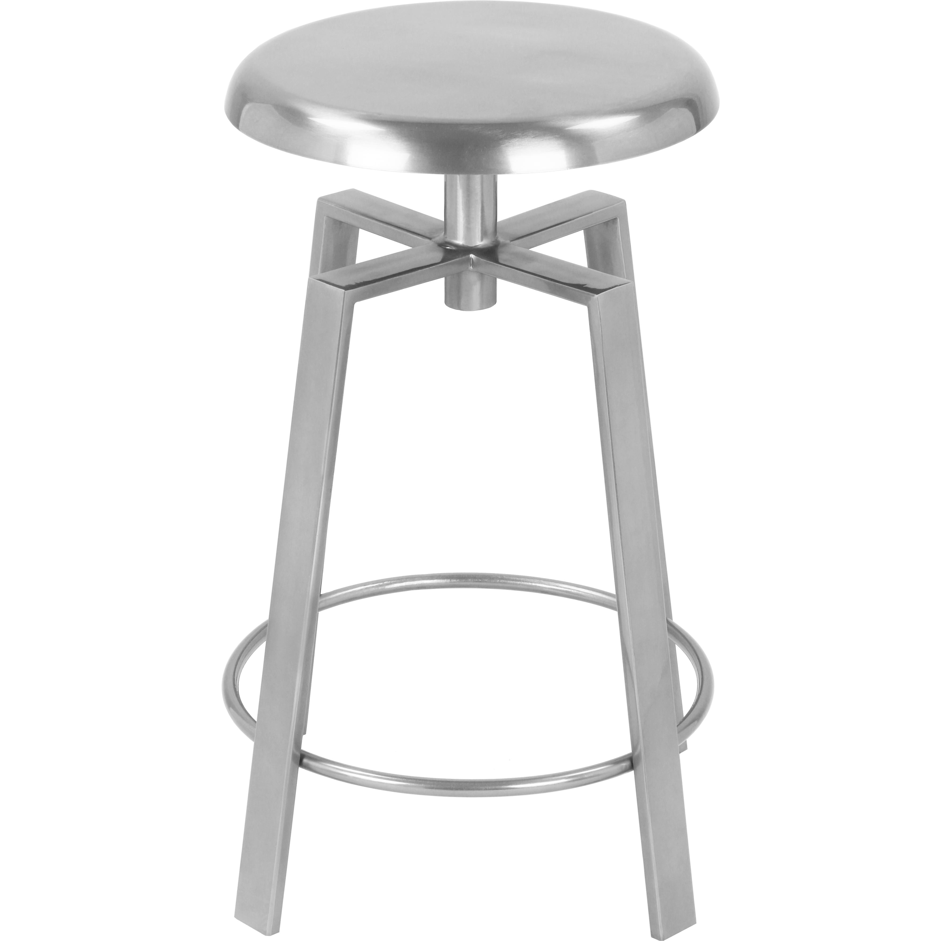 Meridian Lang Silver Iron Counter/Bar Stool