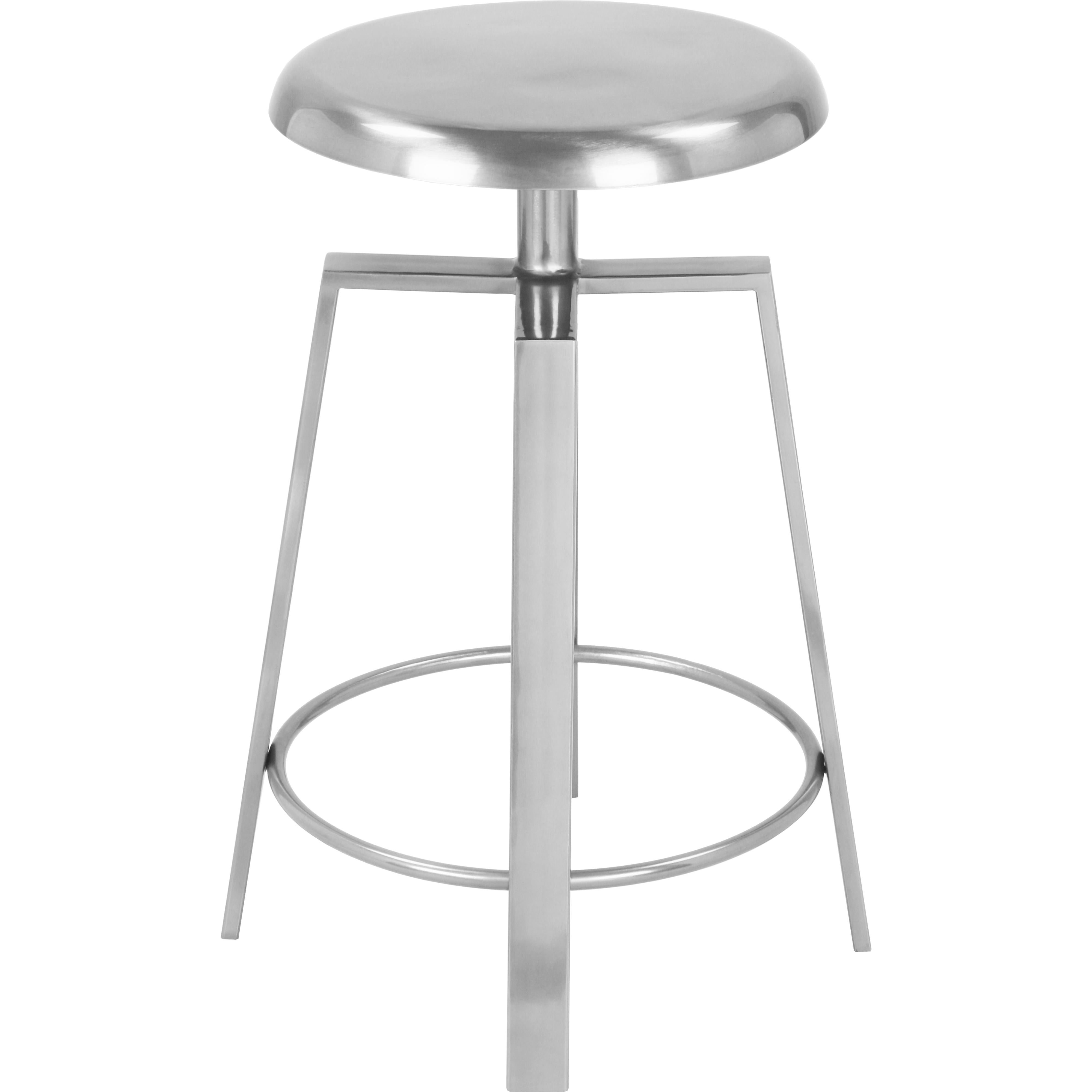 Meridian Lang Silver Iron Counter/Bar Stool