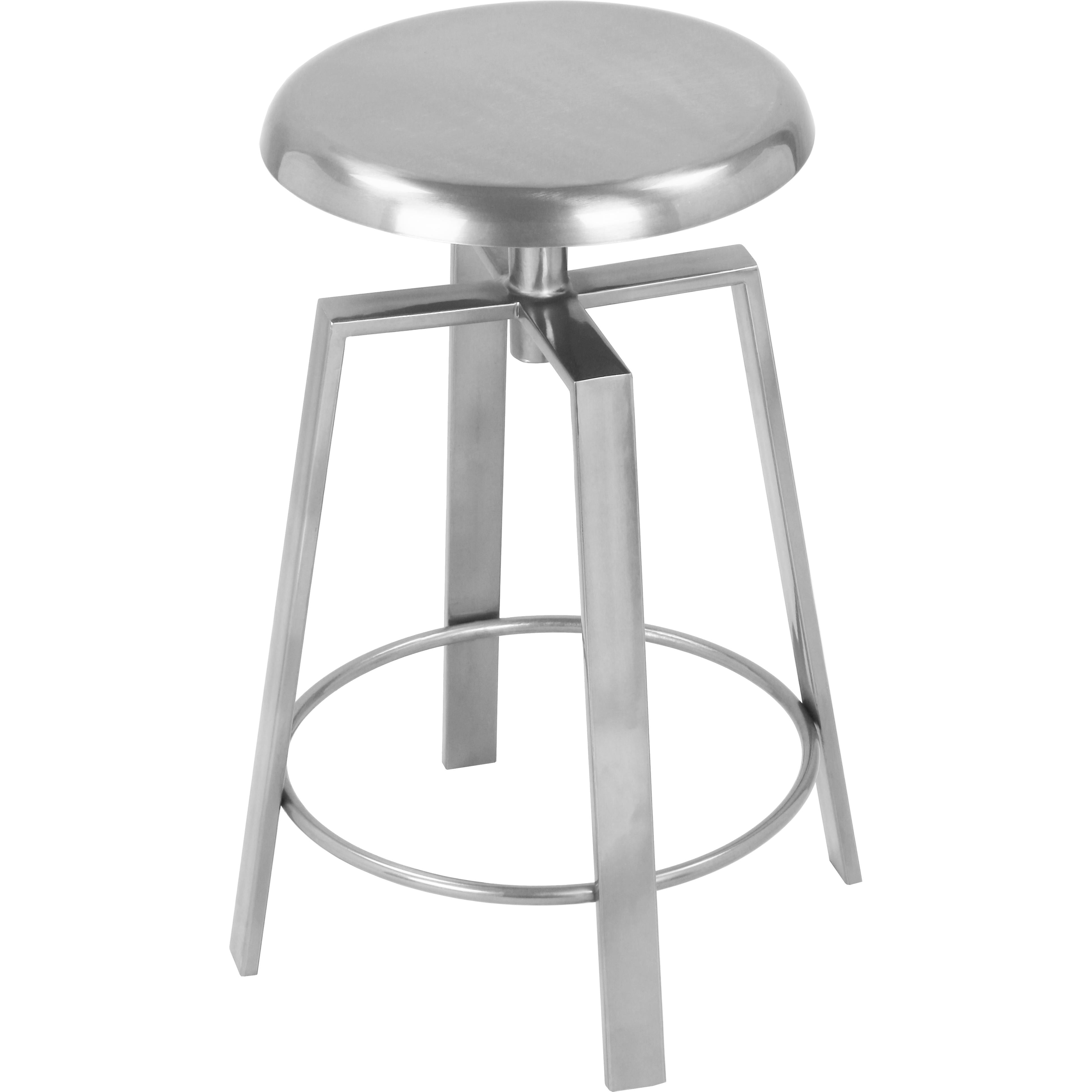 Meridian Lang Silver Iron Counter/Bar Stool