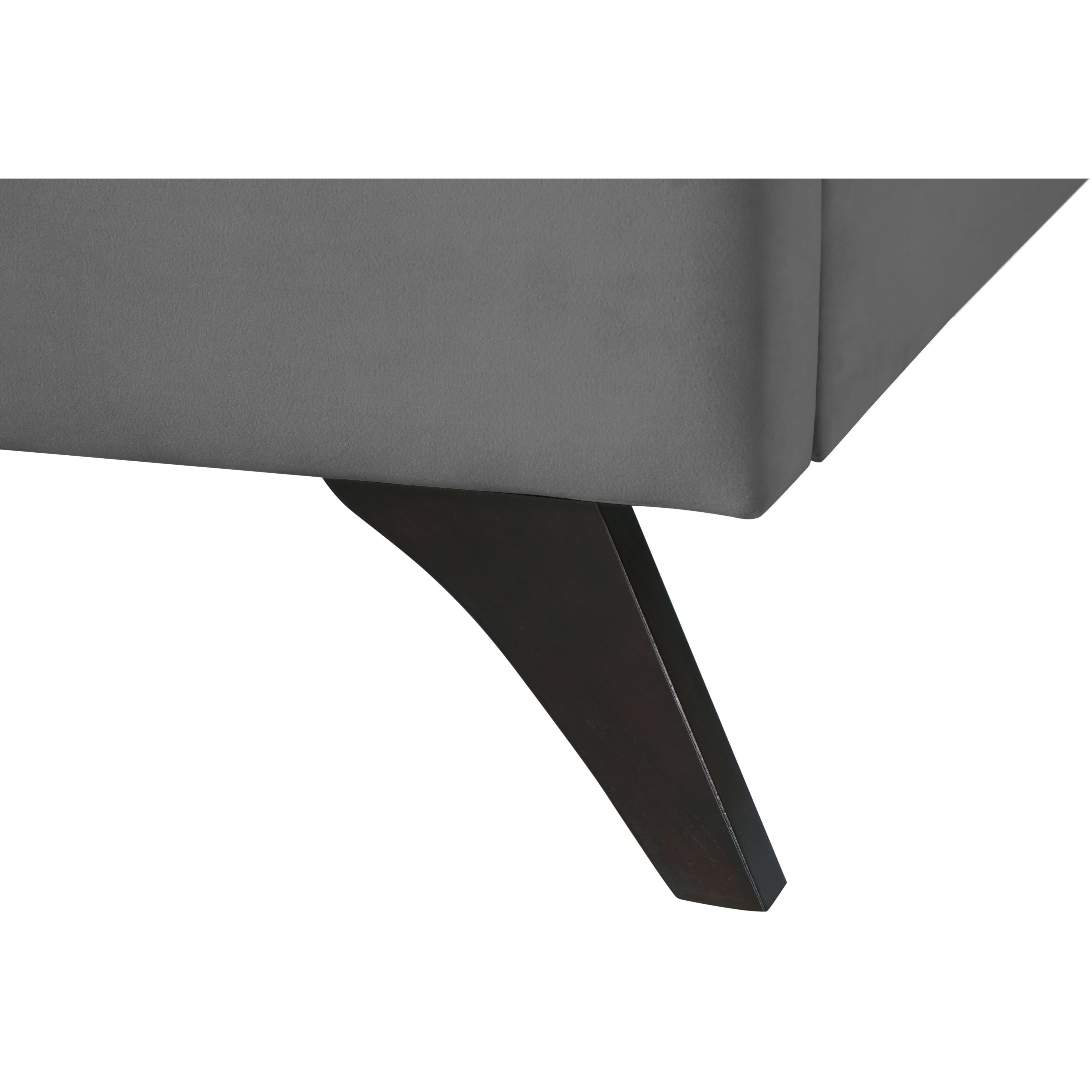 Meridian Elly Grey Velvet King Bed