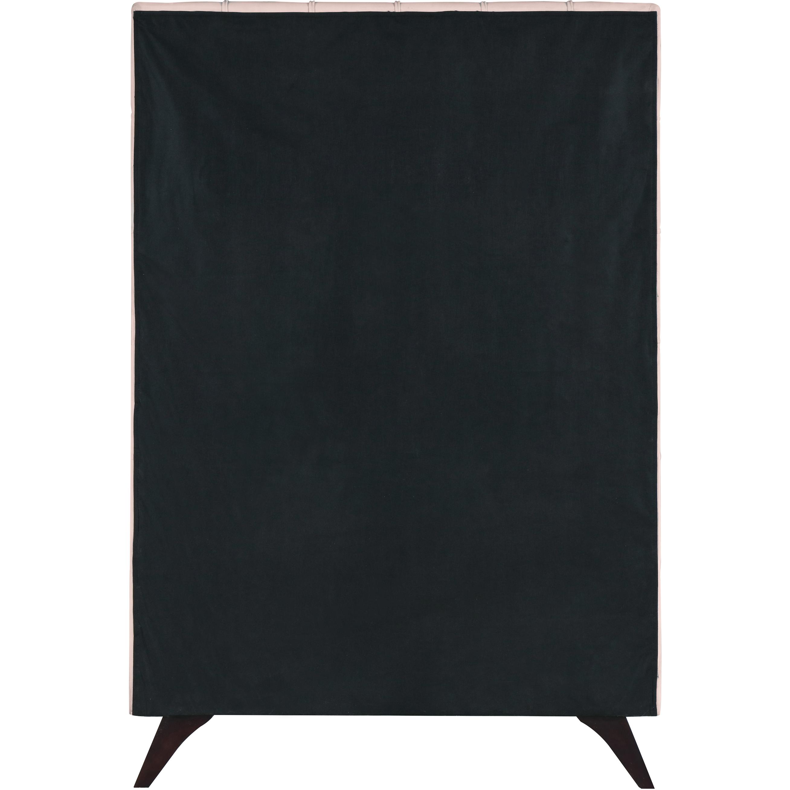 Meridian Elly Pink Velvet Twin Bed