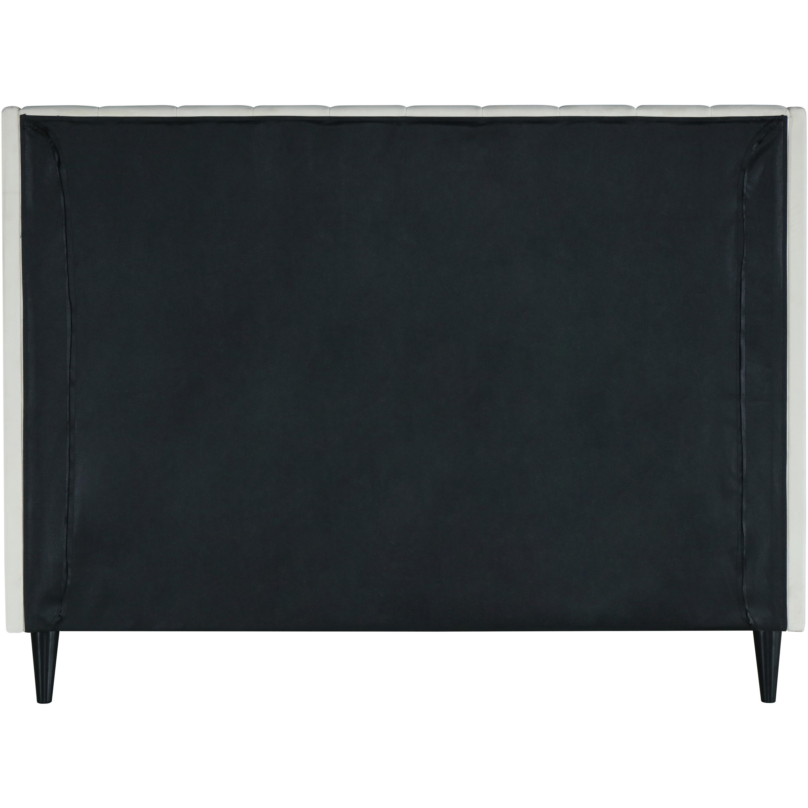 Meridian Eva Cream Velvet King Bed