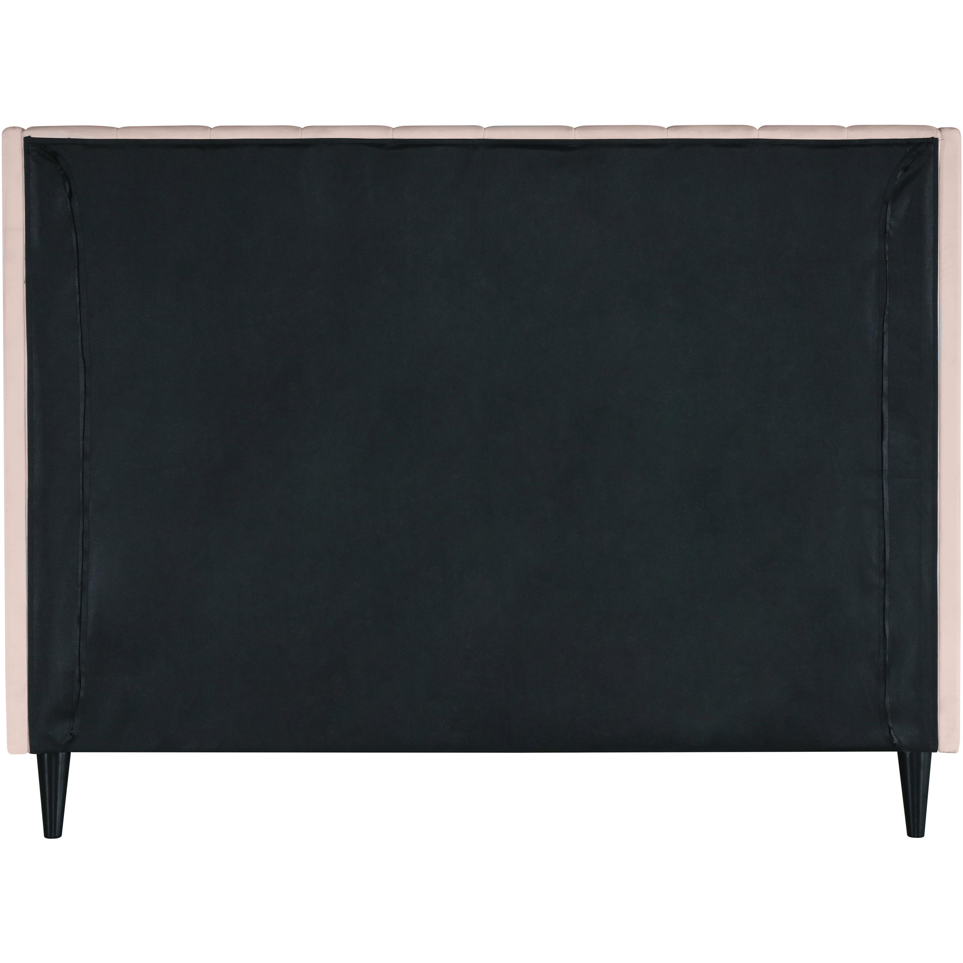 Meridian Eva Pink Velvet King Bed