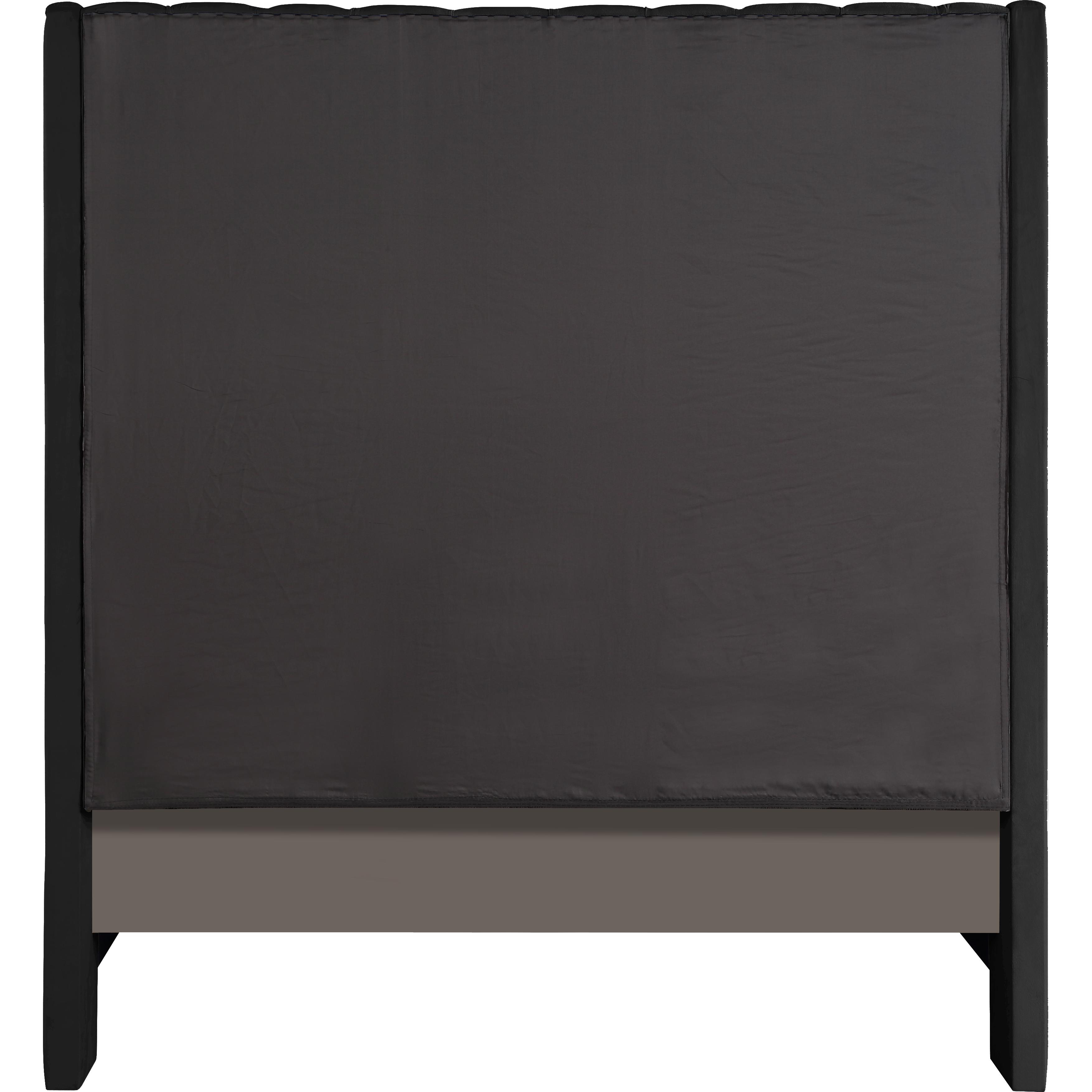 Meridian Fritz Black Velvet King Bed