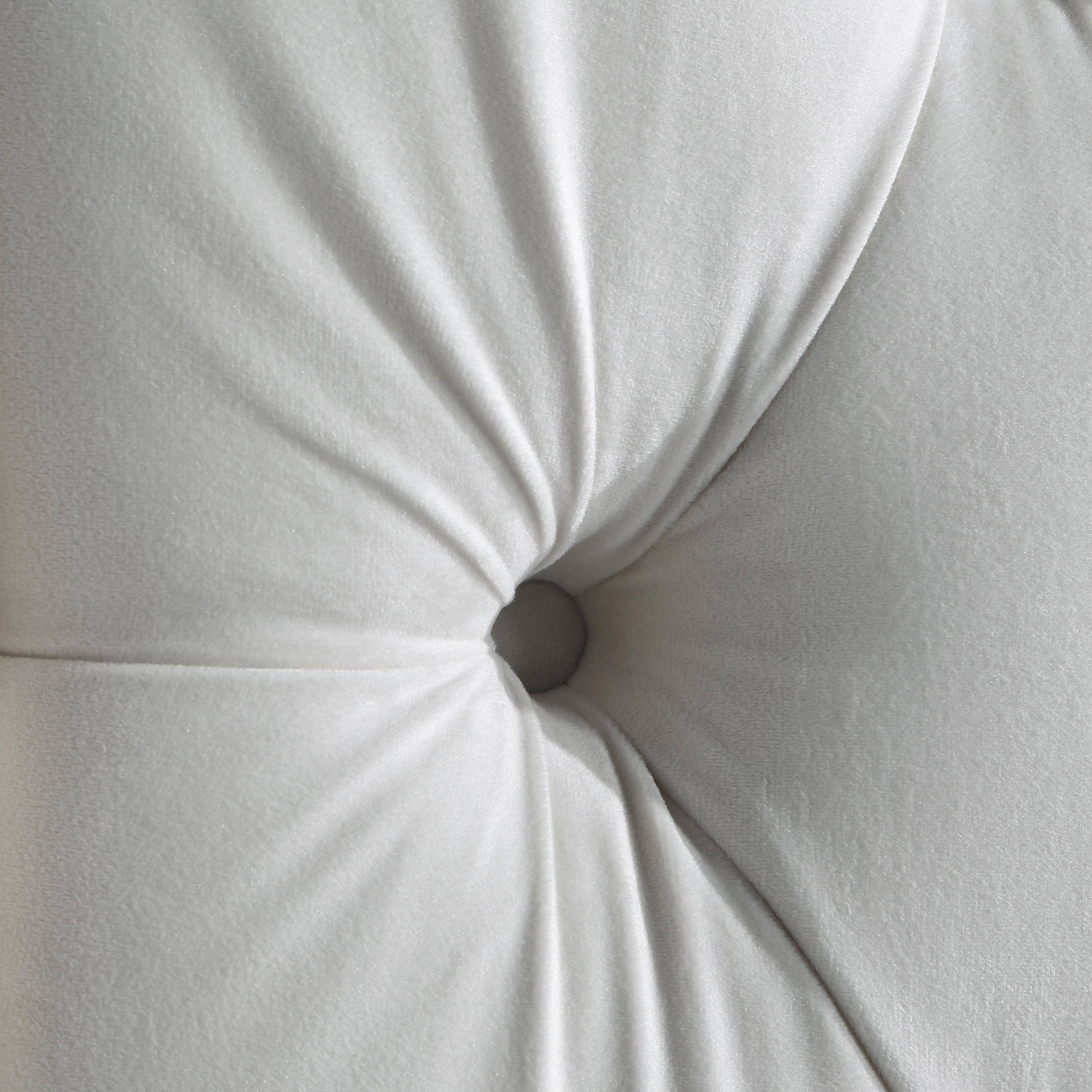 Meridian Fritz Cream Velvet Twin Bed