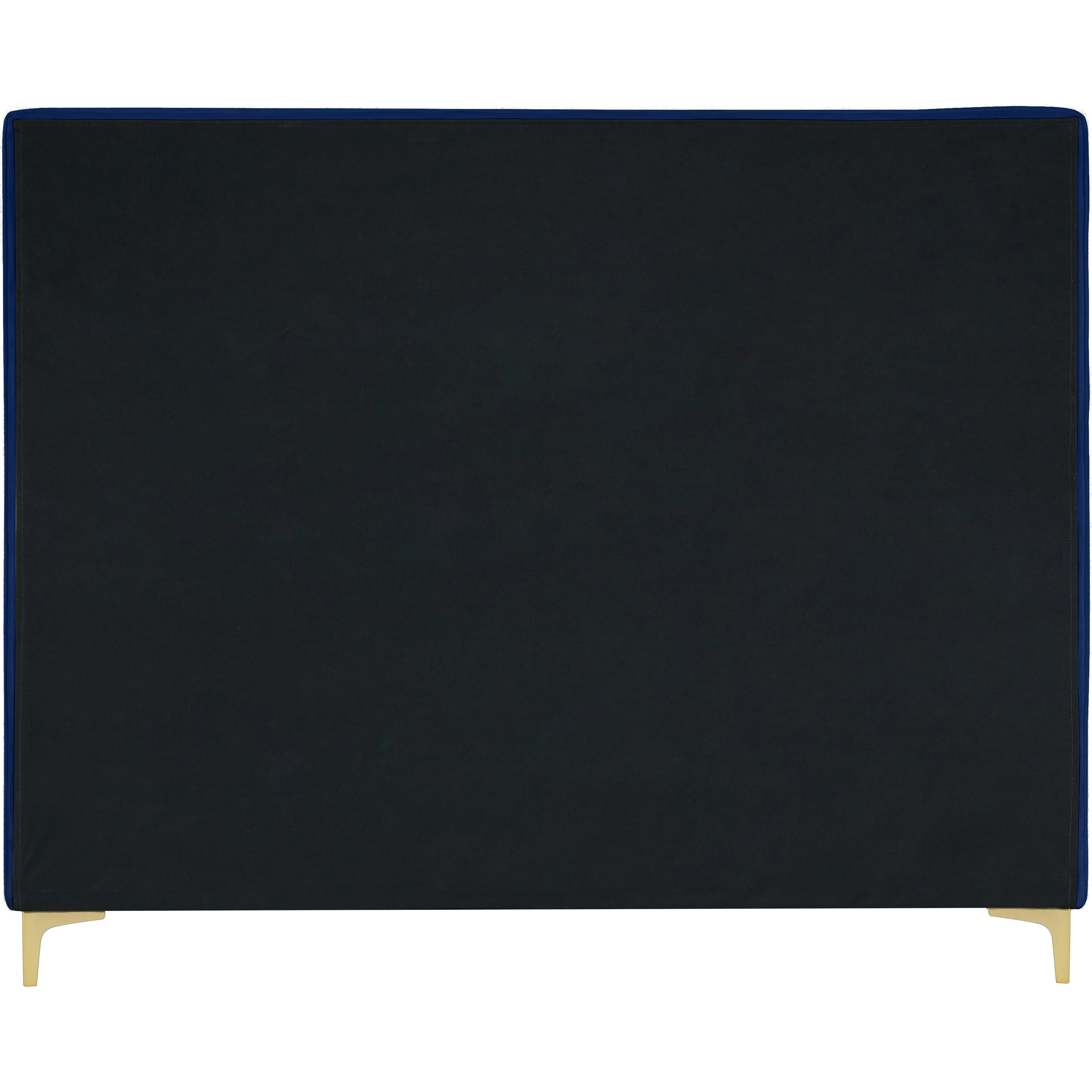 Meridian Geri Navy Velvet Full Bed