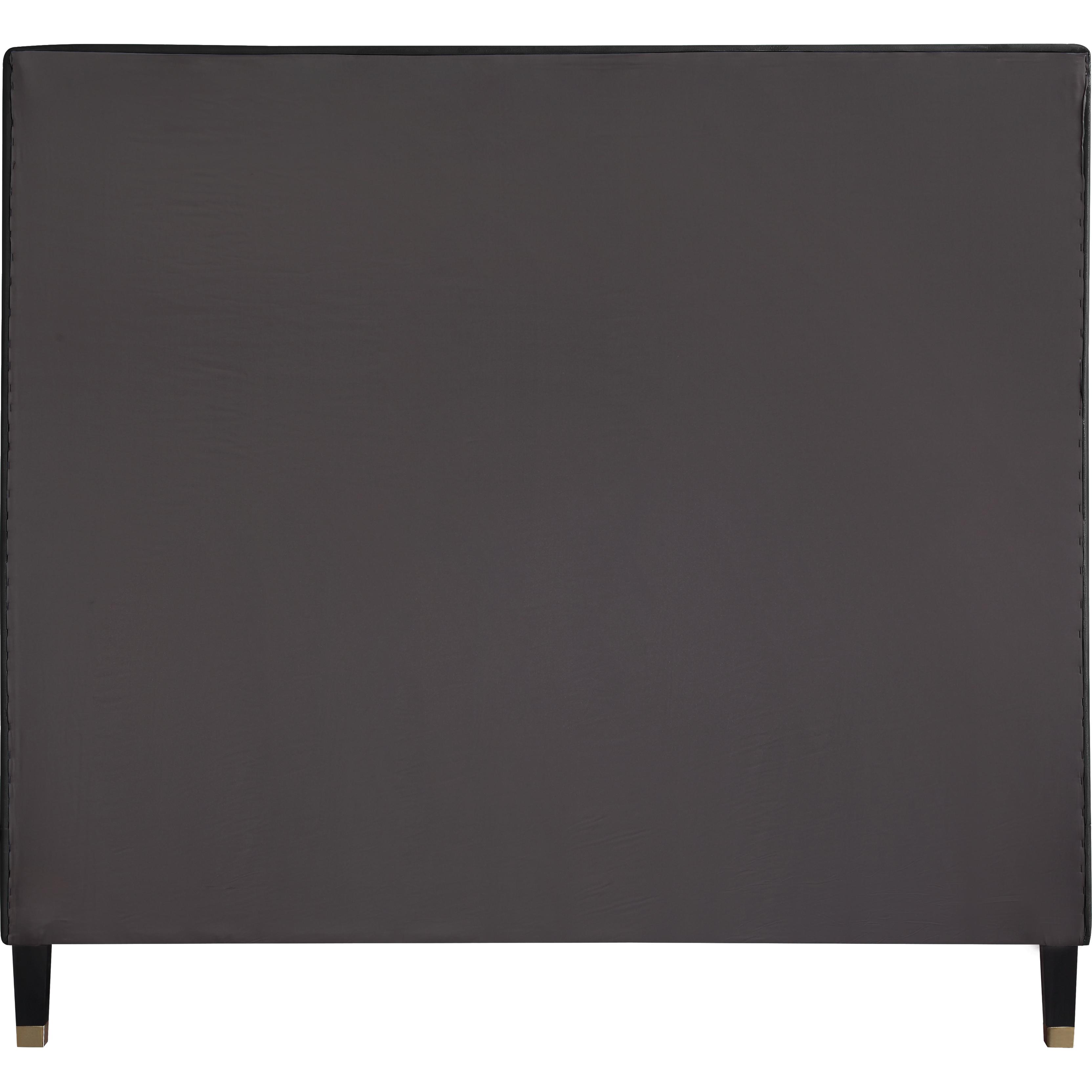 Meridian Harlie Black Velvet Full Bed