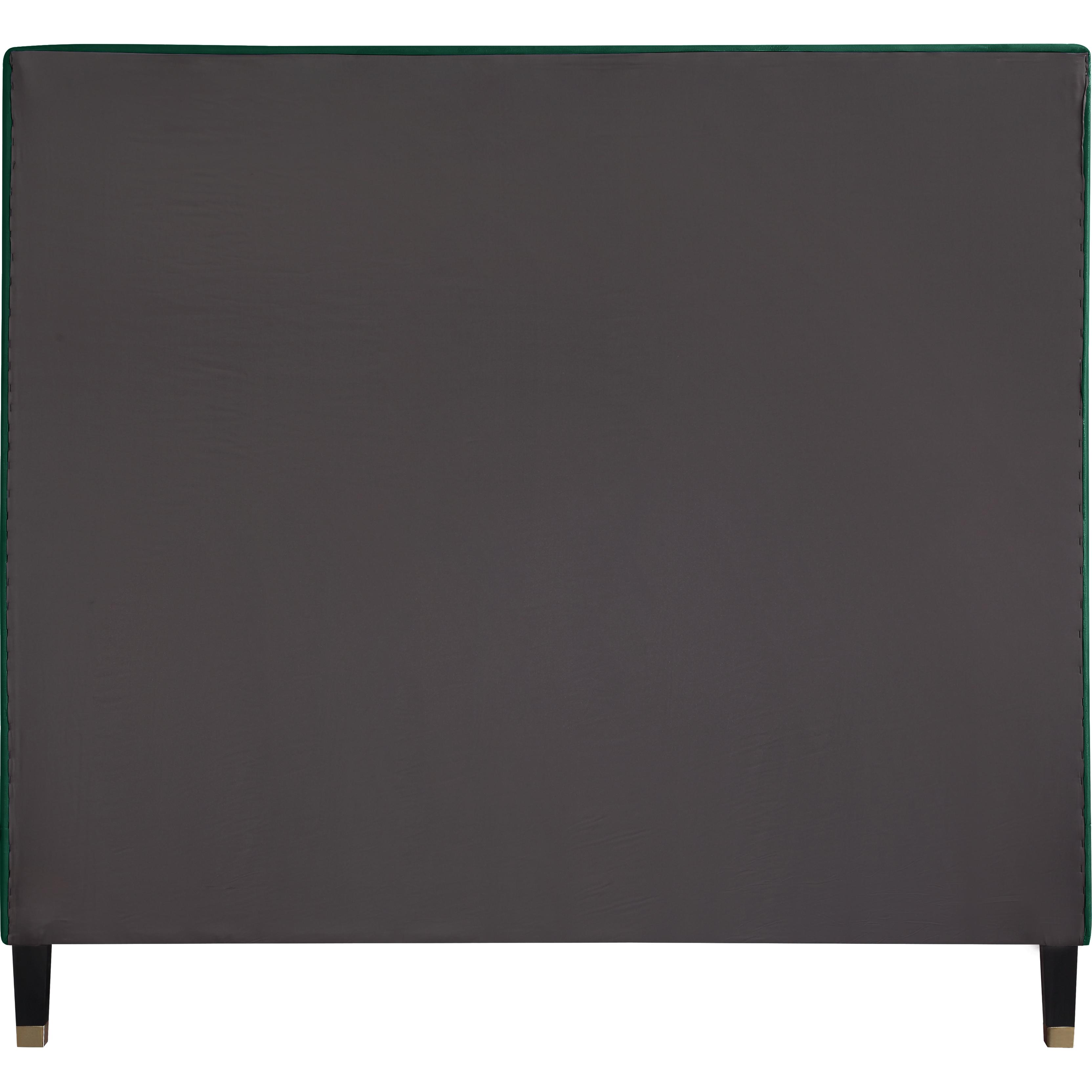 Meridian Harlie Green Velvet King Bed