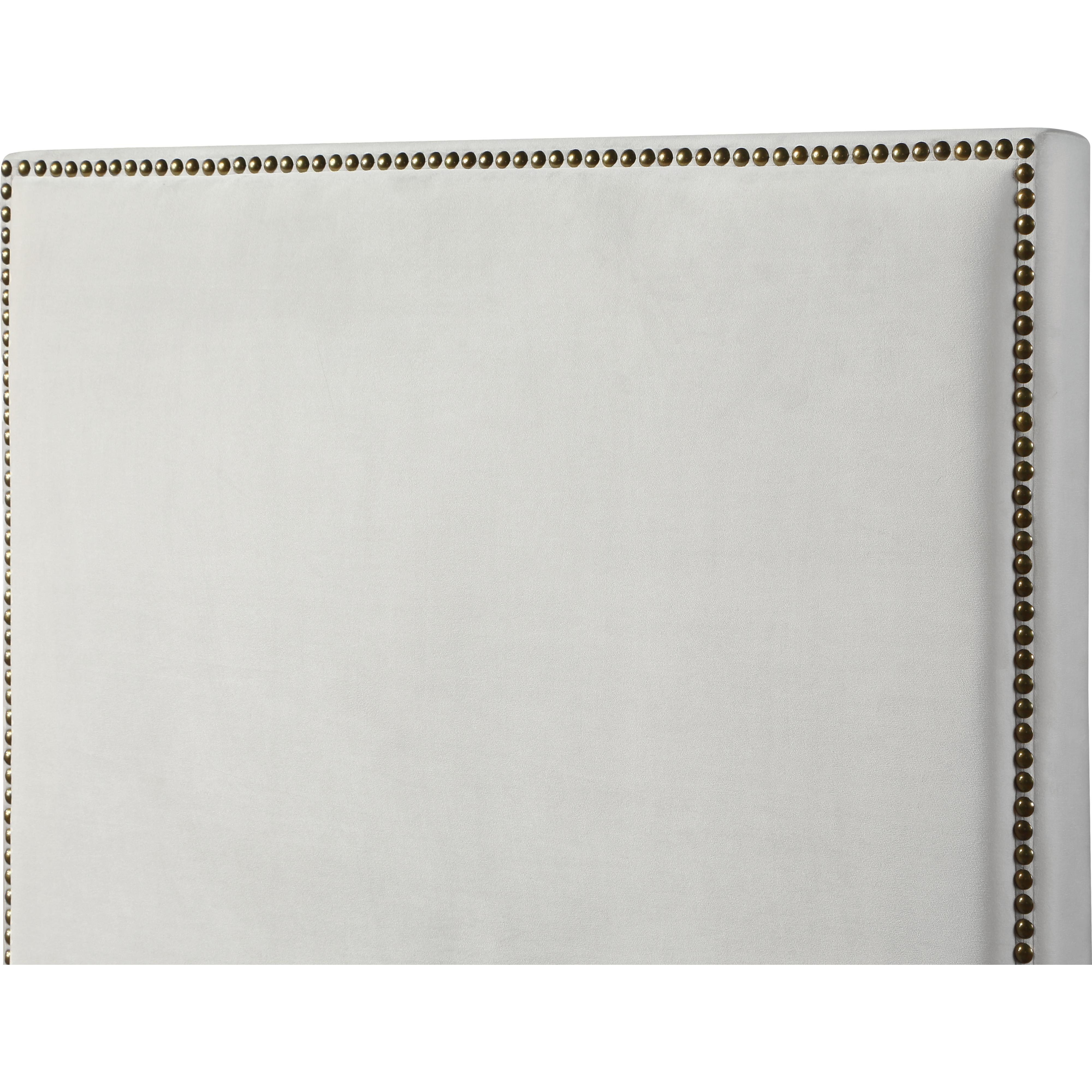 Meridian Harlie Cream Velvet Twin Bed
