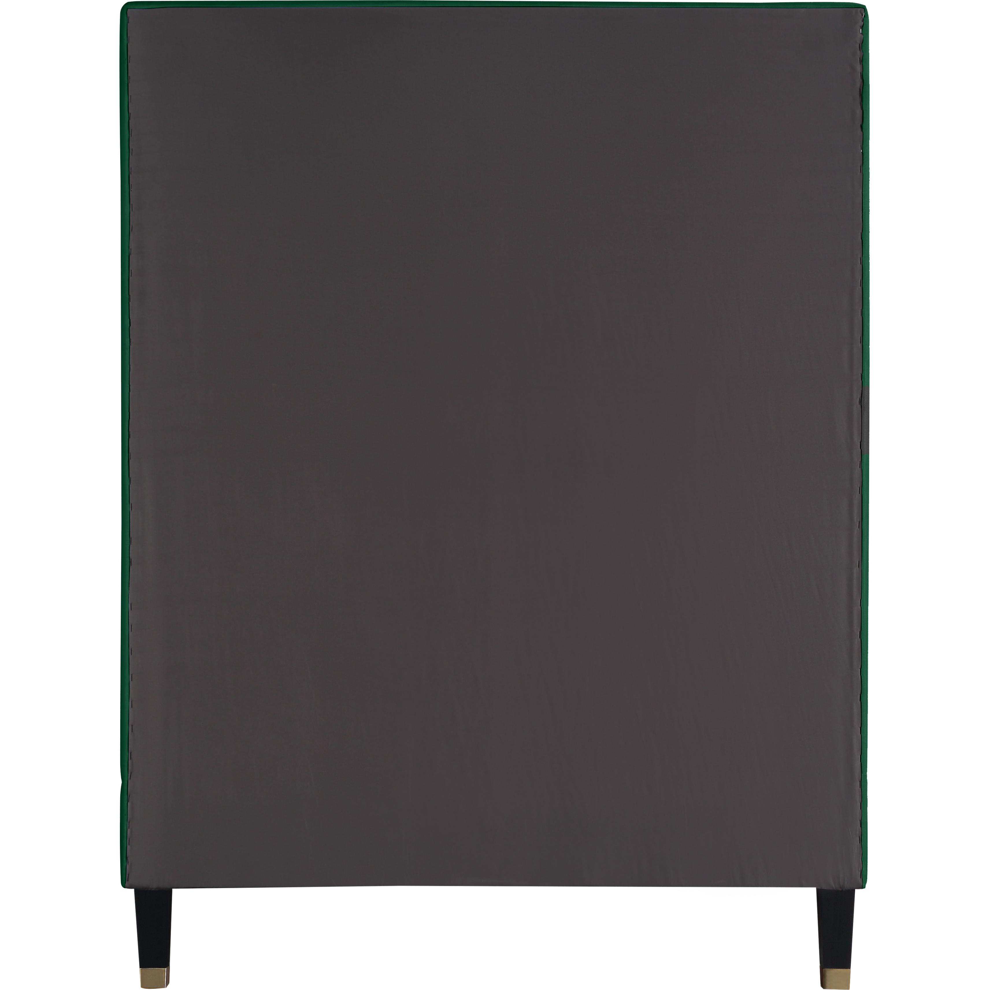 Meridian Harlie Green Velvet Twin Bed