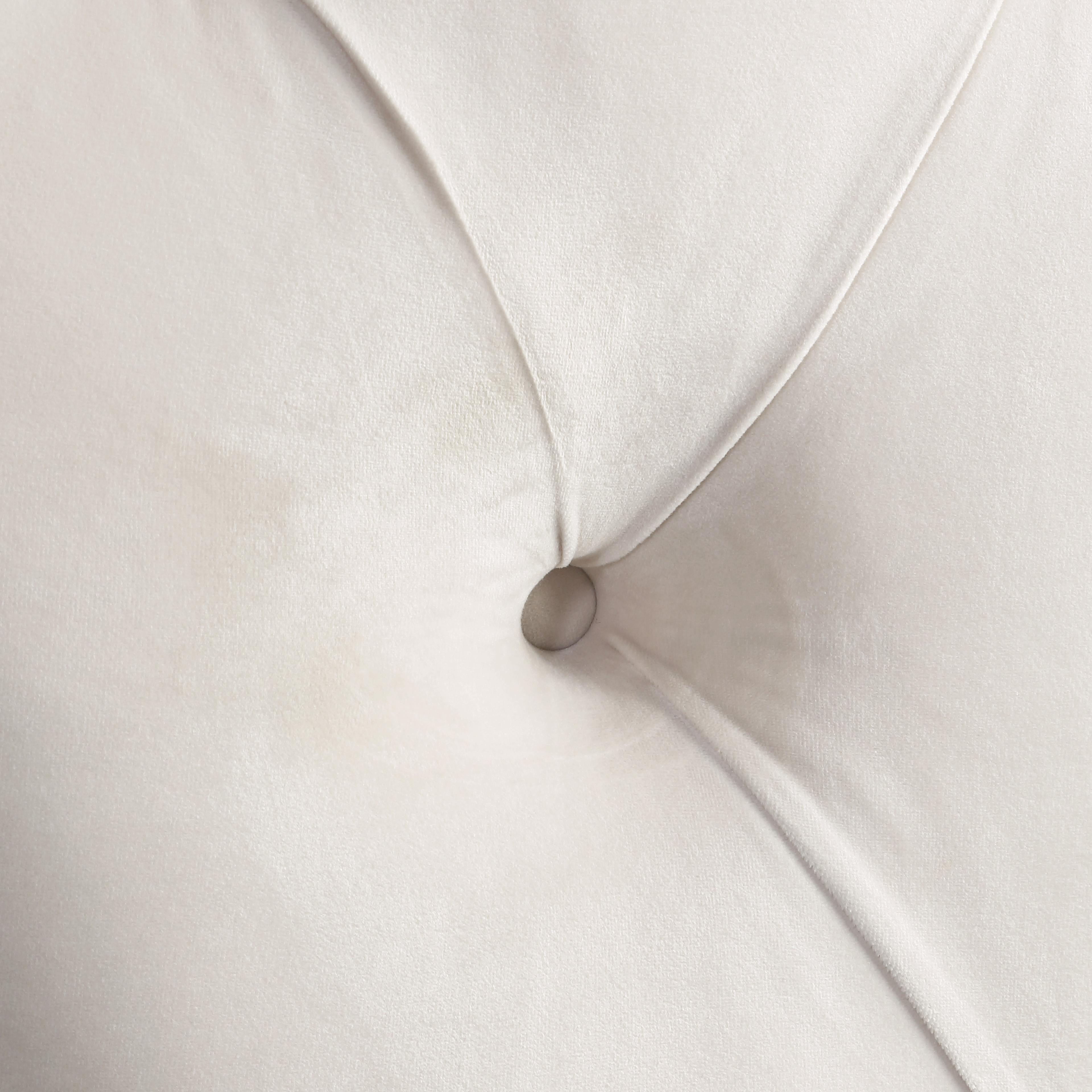 Meridian Kira Cream Velvet Queen Bed