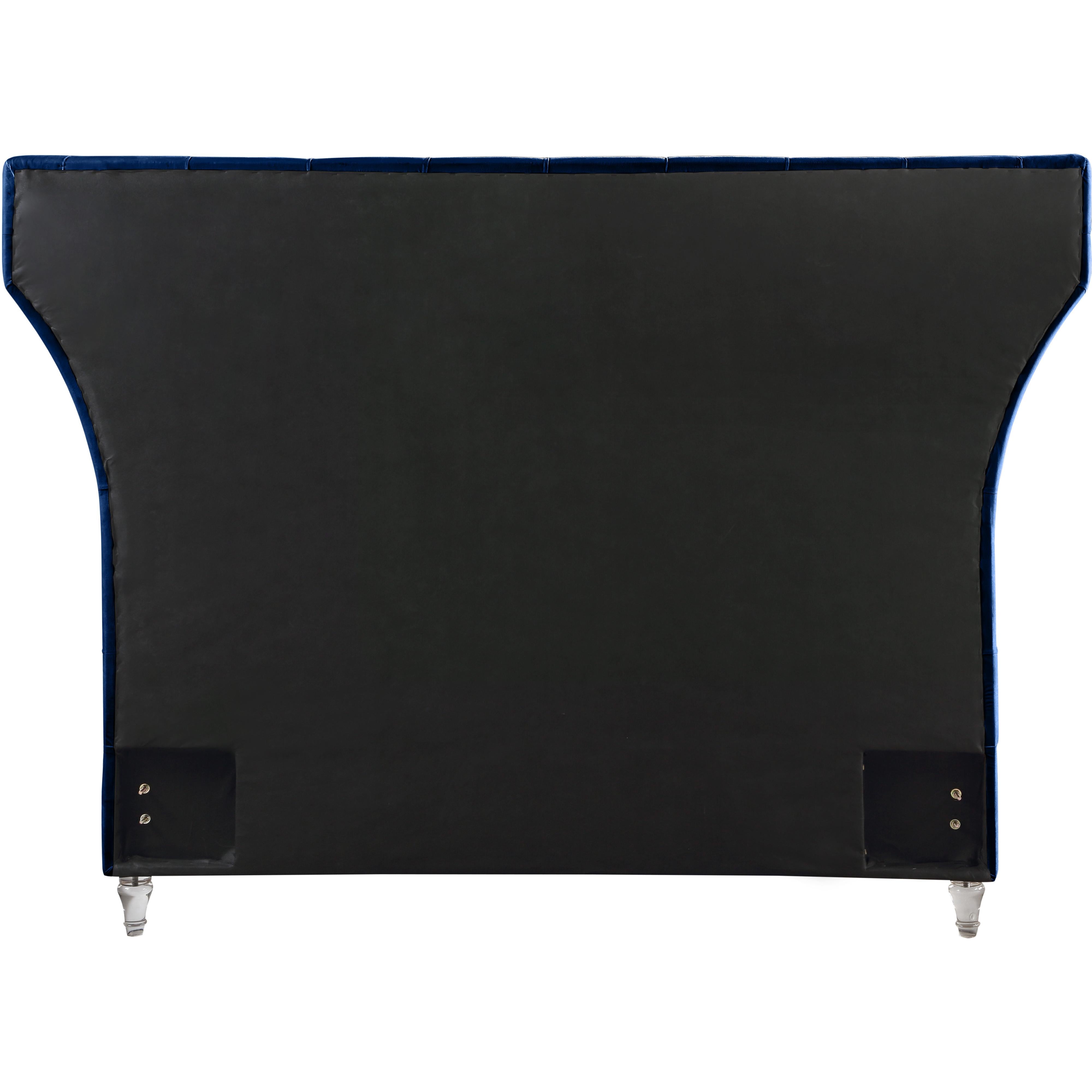 Meridian Kira Navy Velvet Queen Bed