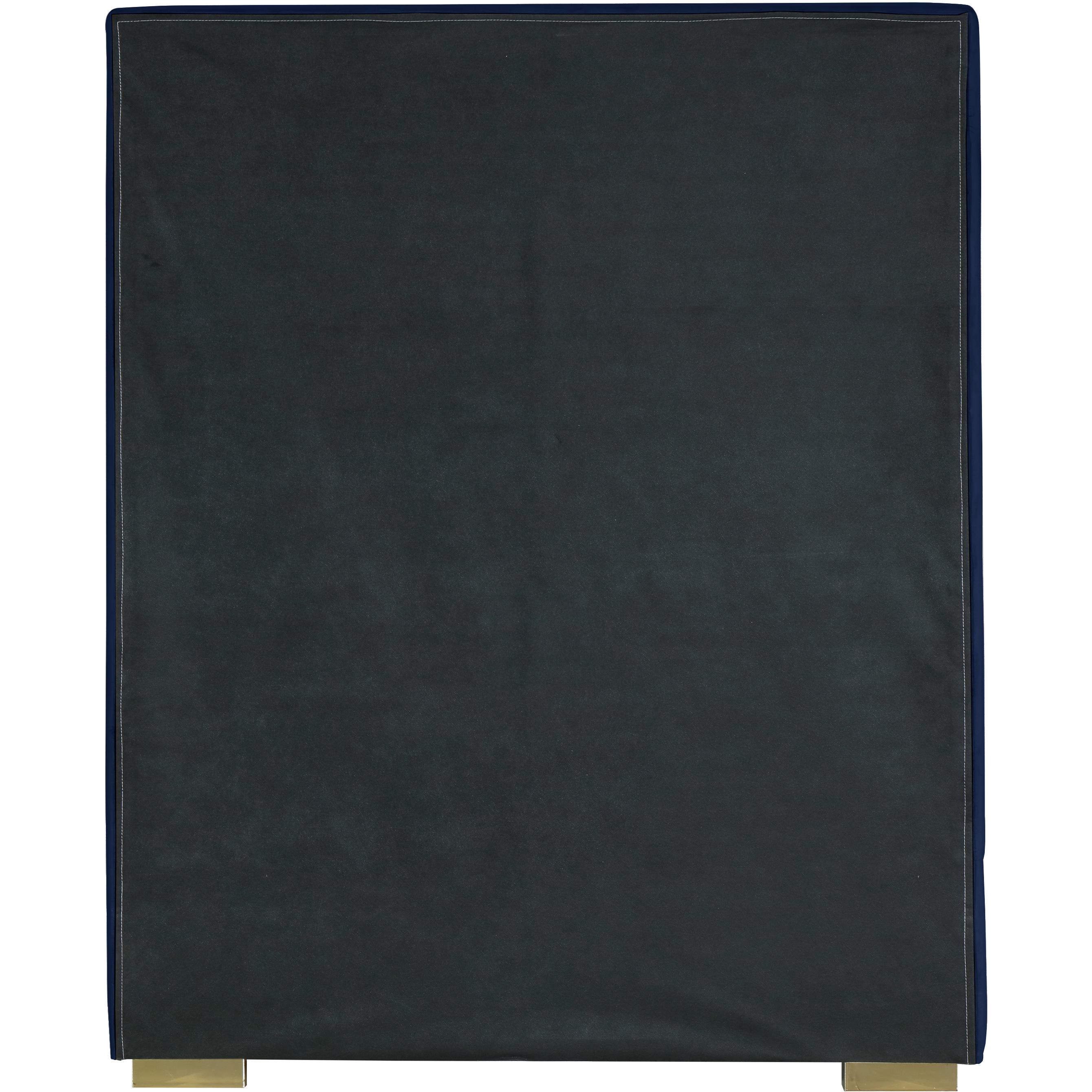 Meridian Nora Navy Velvet Twin Bed