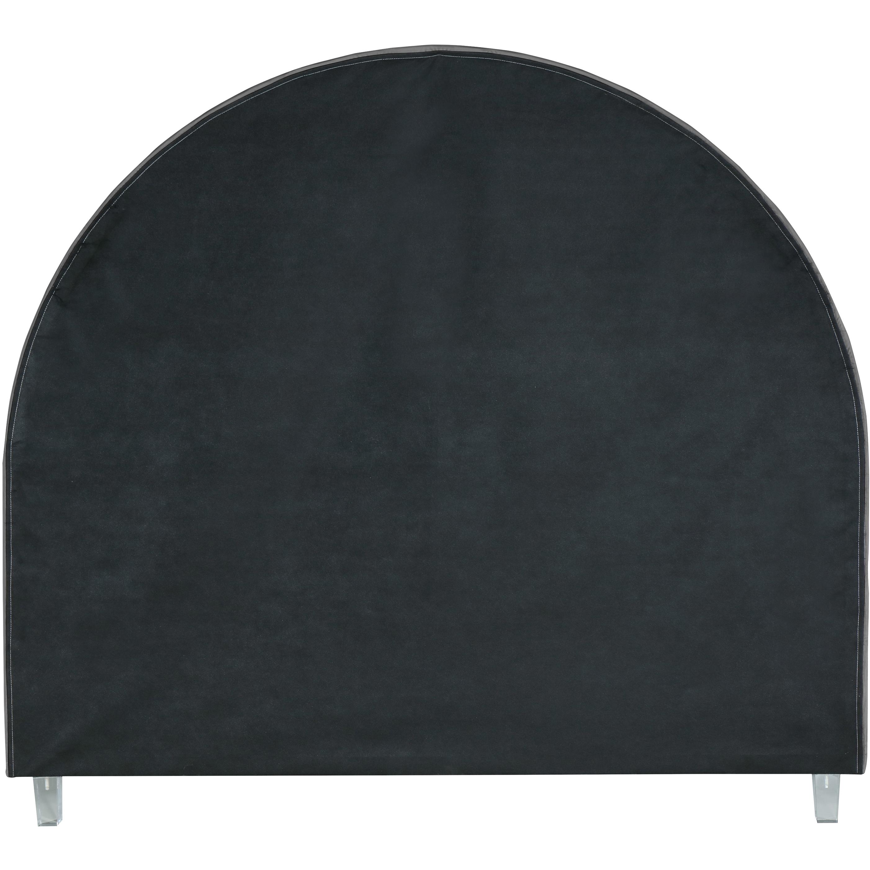 Meridian Rainbow Grey Velvet Full Bed