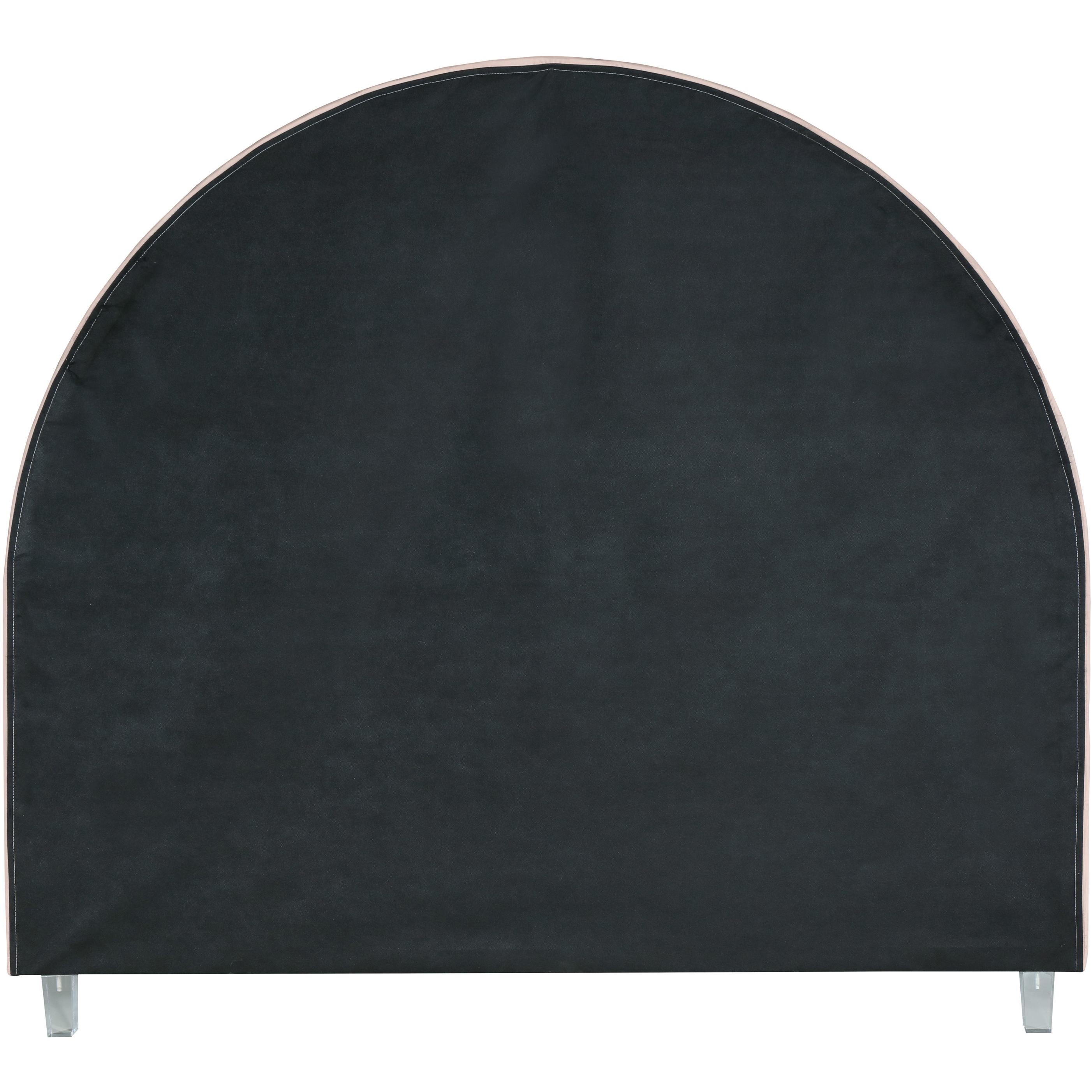 Meridian Rainbow Pink Velvet King Bed