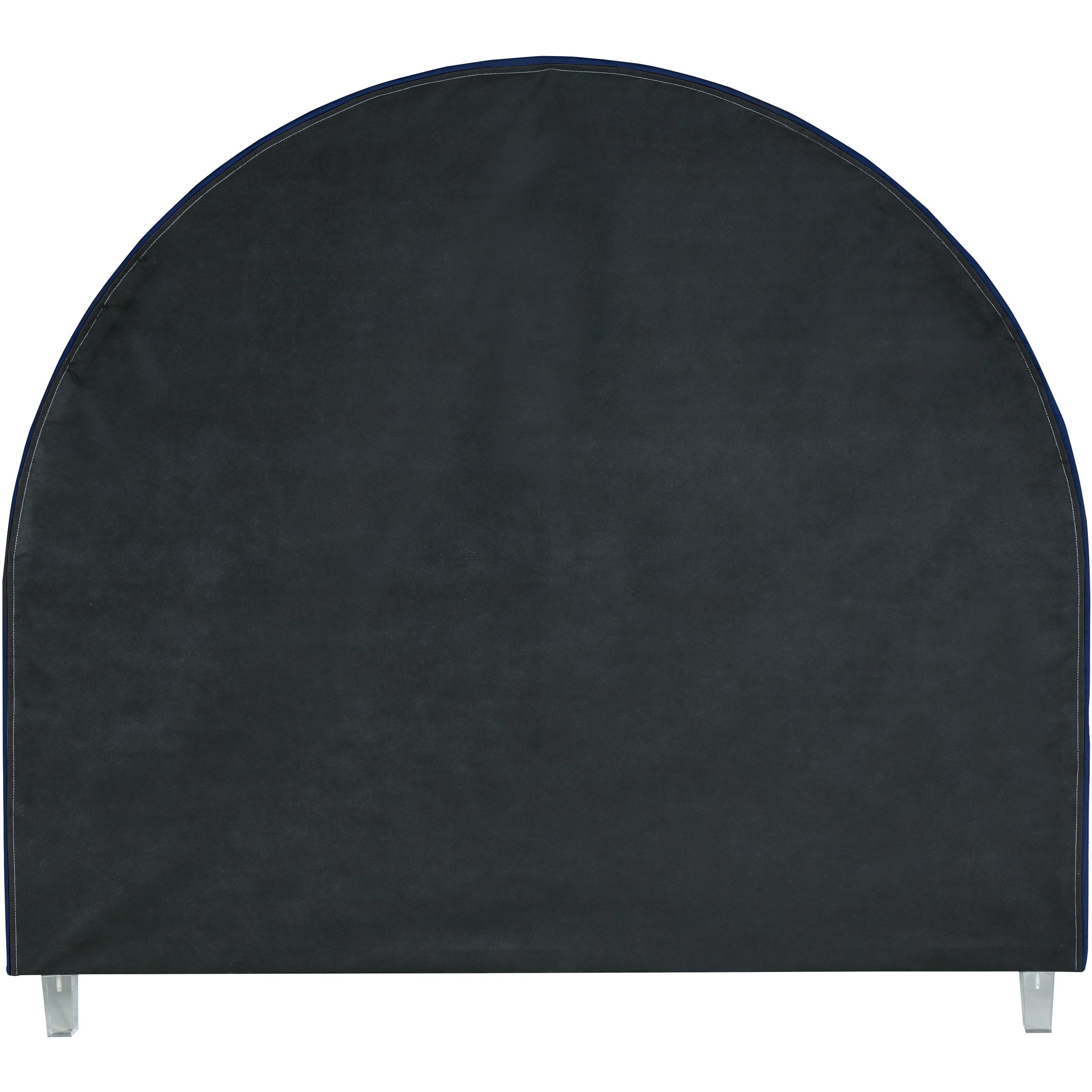 Meridian Rainbow Navy Velvet Queen Bed