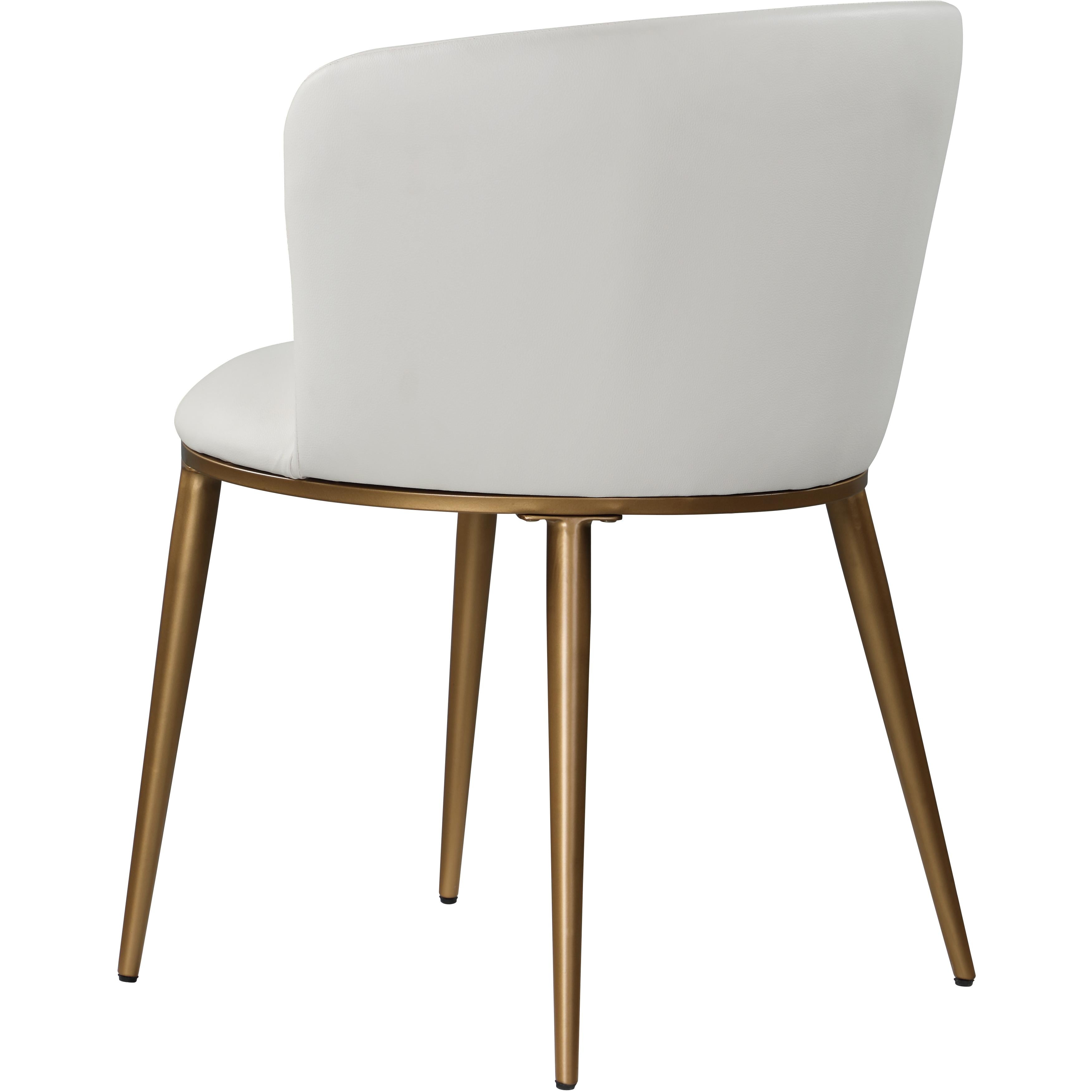 Meridian Skylar White Vegan Leather Dining Chair