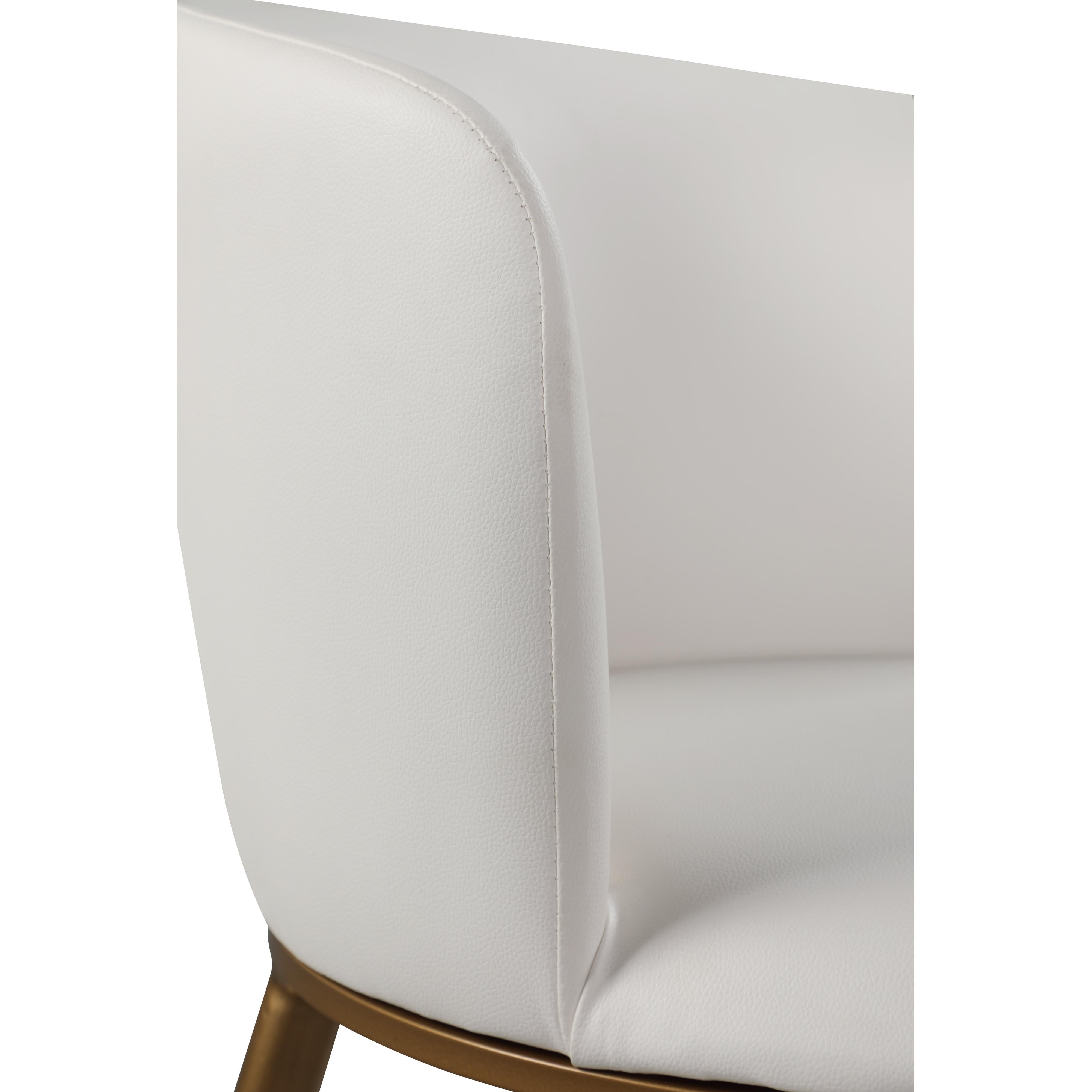 Meridian Skylar White Vegan Leather Dining Chair