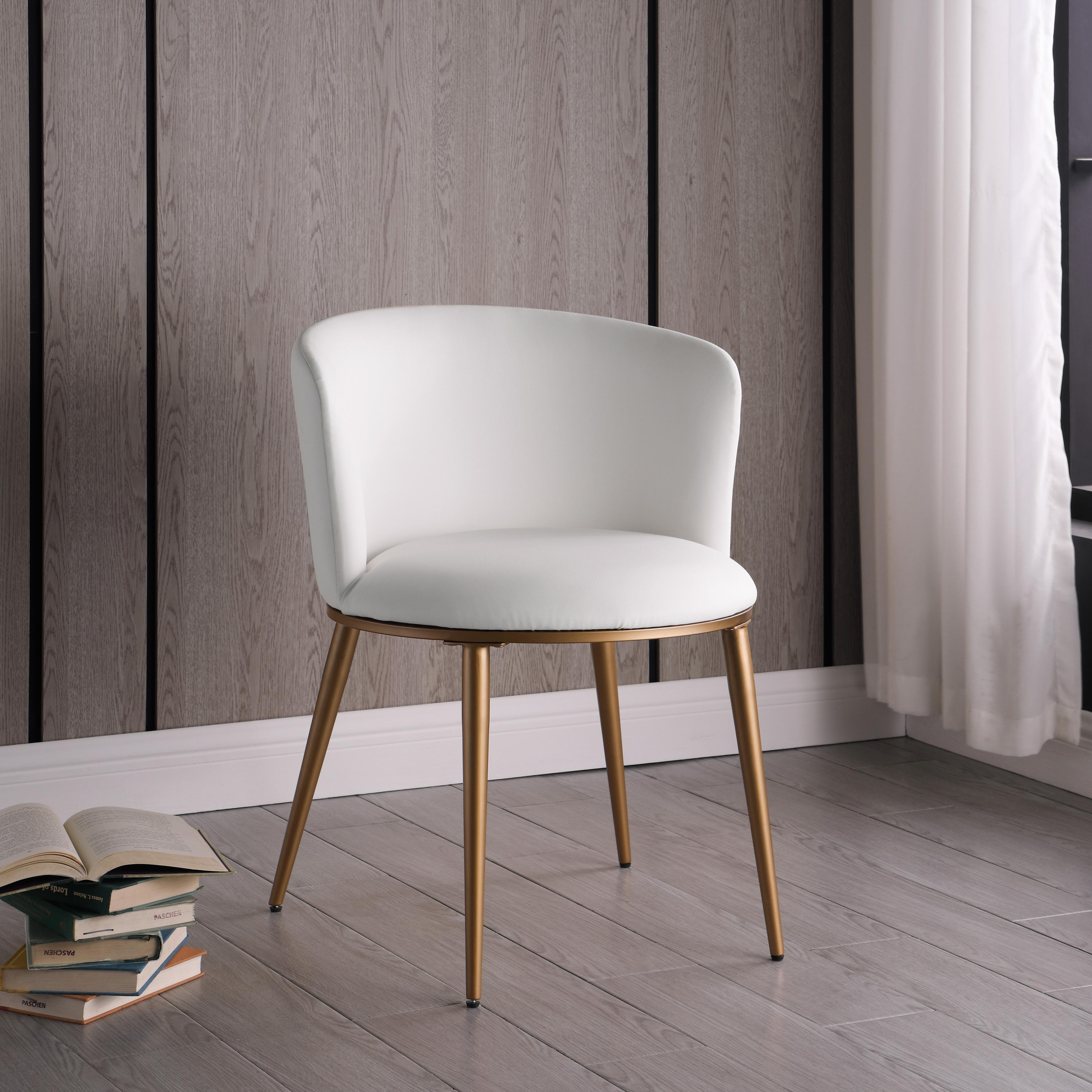 Meridian Skylar White Vegan Leather Dining Chair