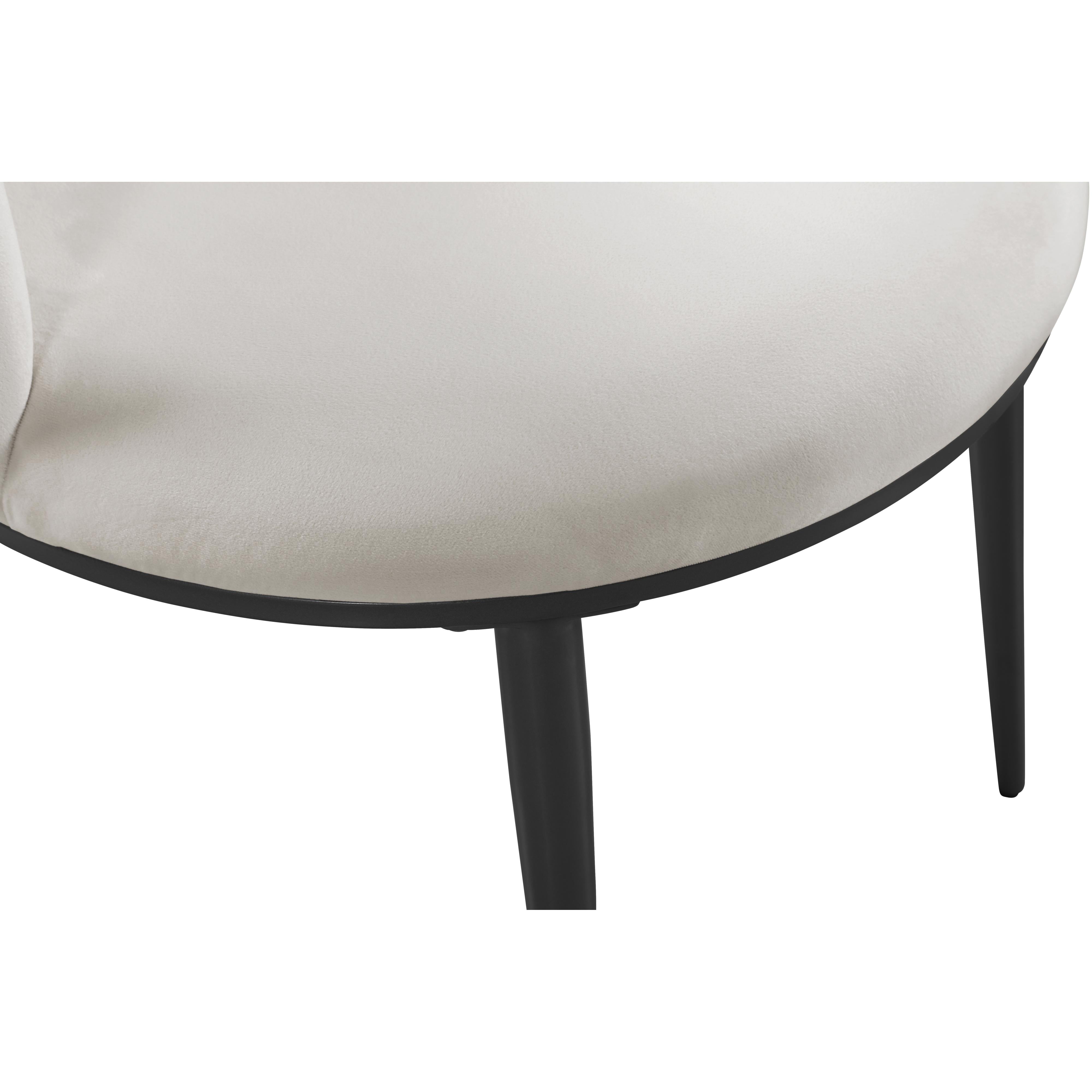Meridian Skylar Cream Velvet Dining Chair