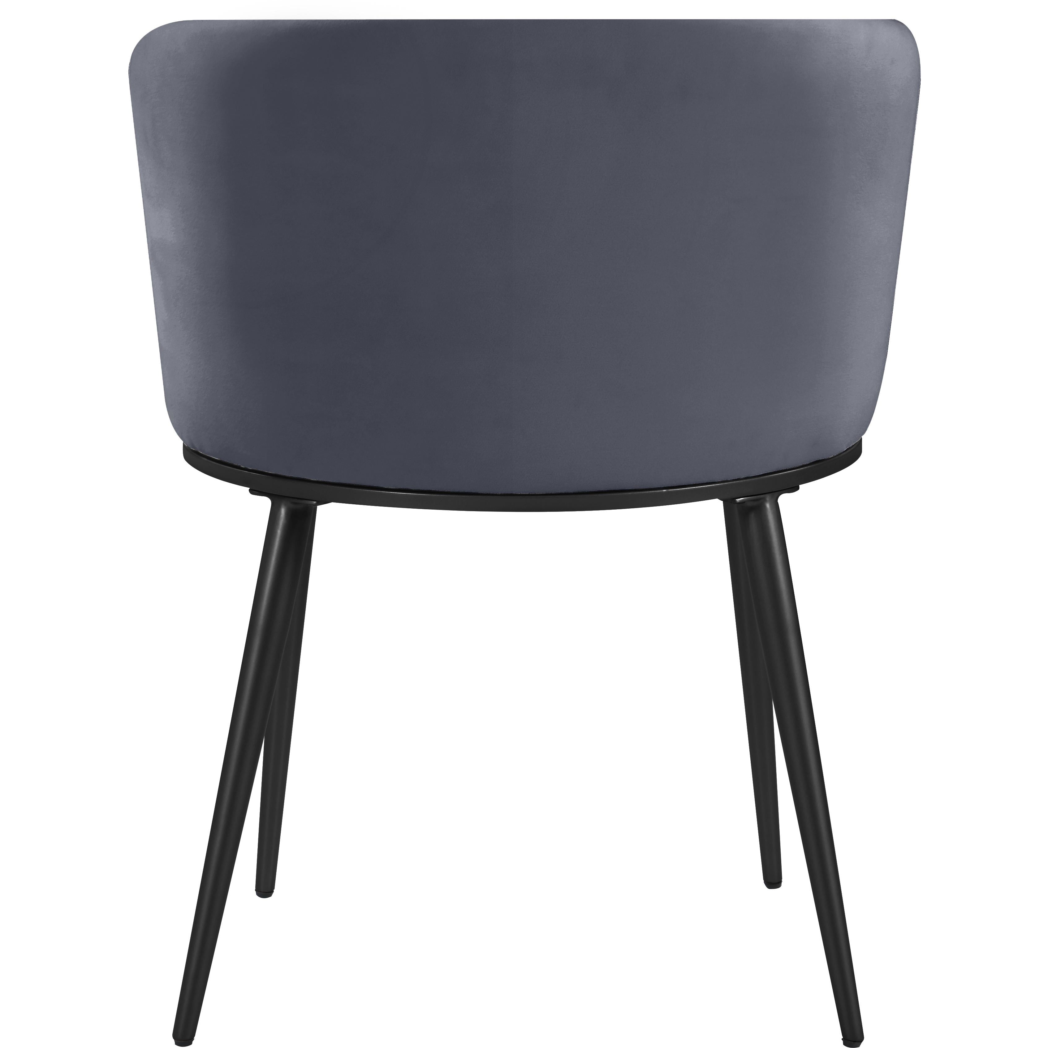 Meridian Skylar Grey Velvet Dining Chair