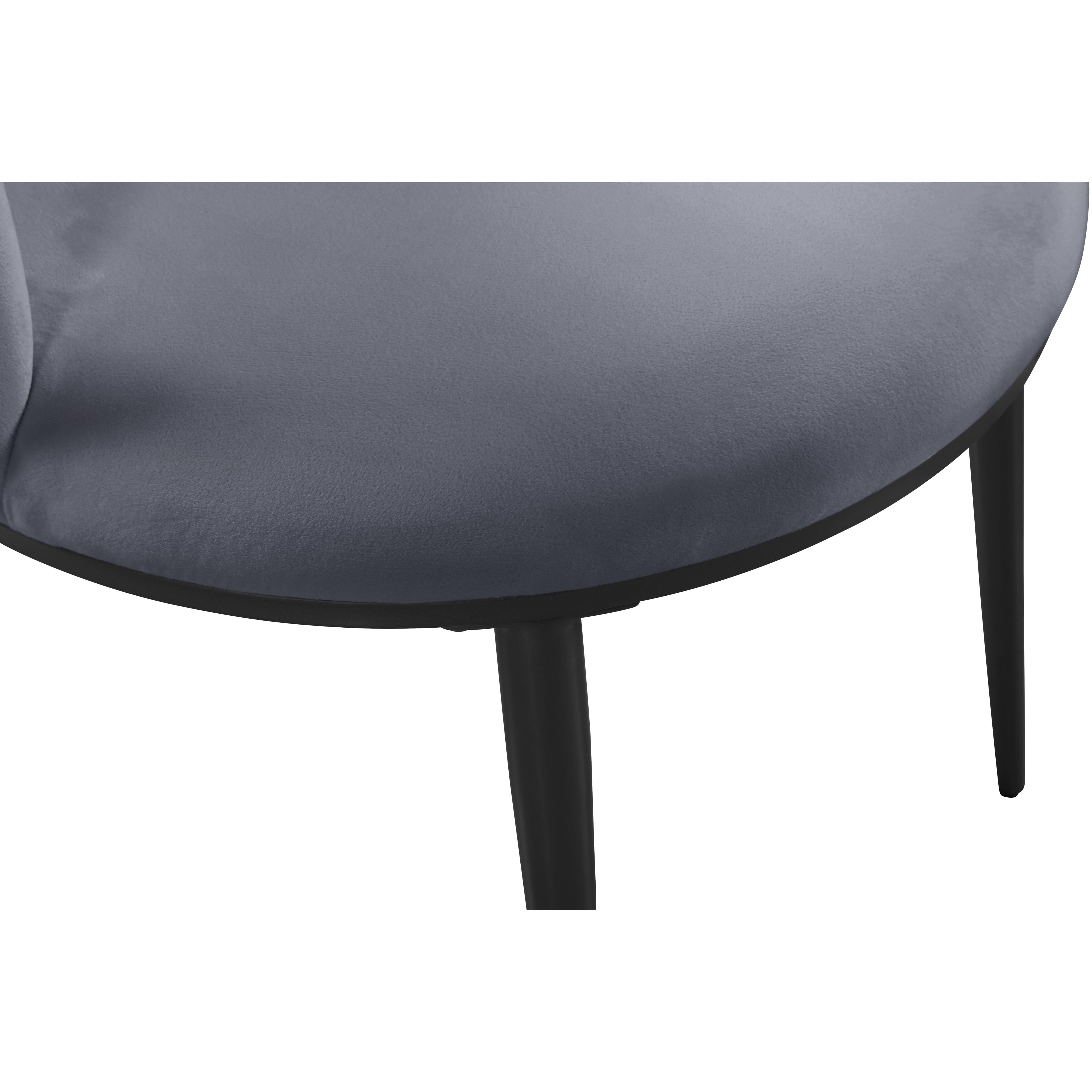 Meridian Skylar Grey Velvet Dining Chair