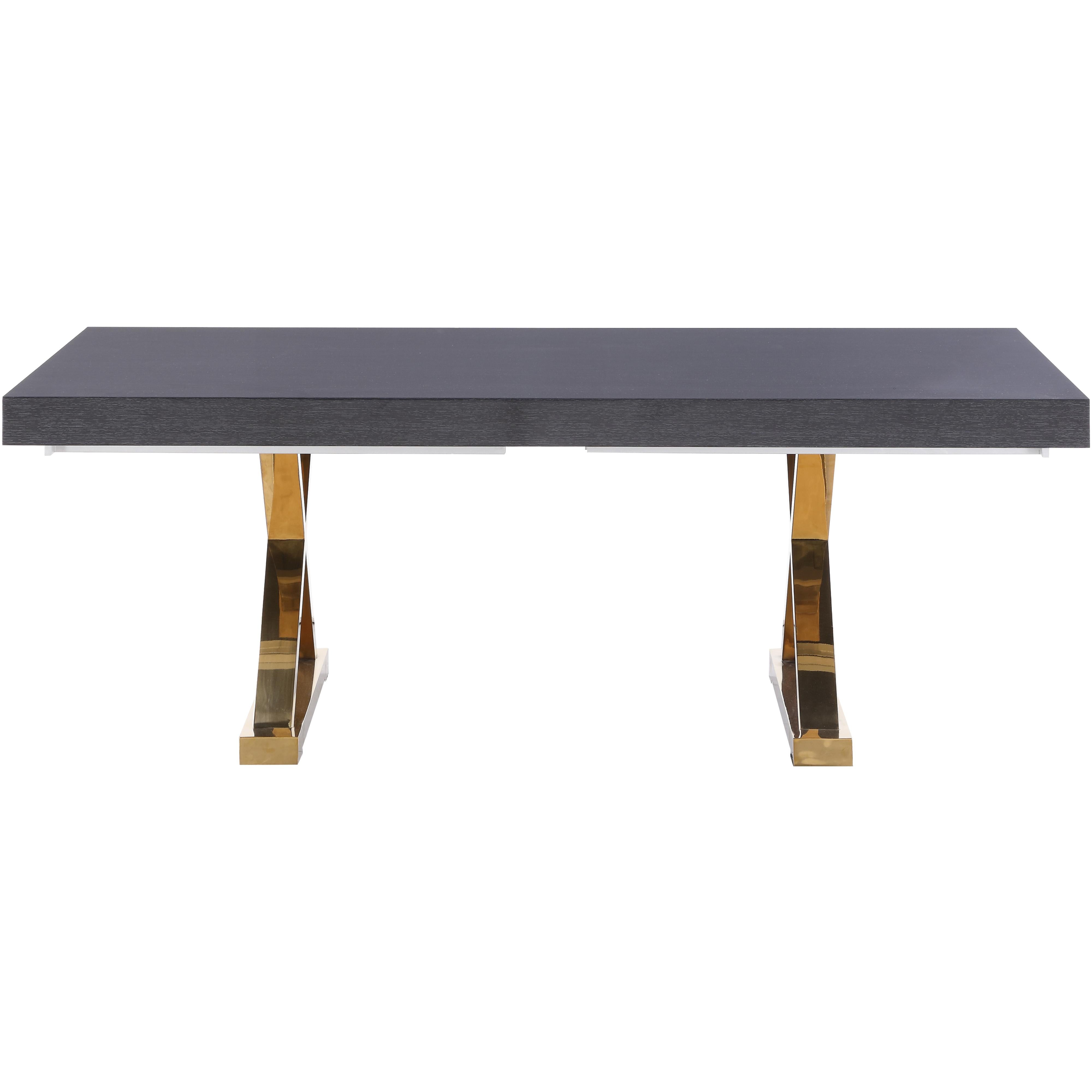 Meridian Excel Grey Oak Veneer Lacquer Extendable Dining Table (3 Boxes)