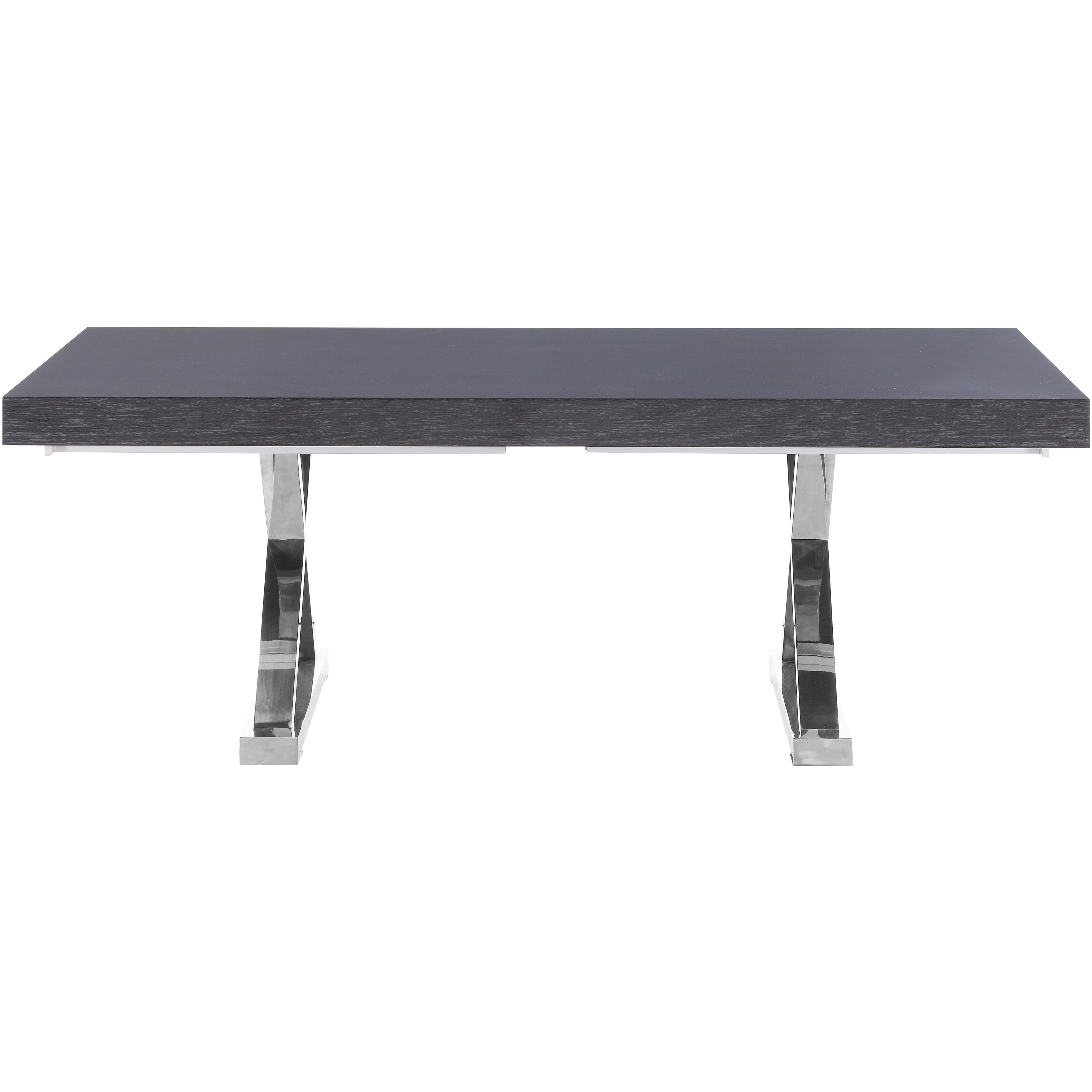 Meridian Excel Grey Oak Veneer Lacquer Extendable Dining Table (3 Boxes)
