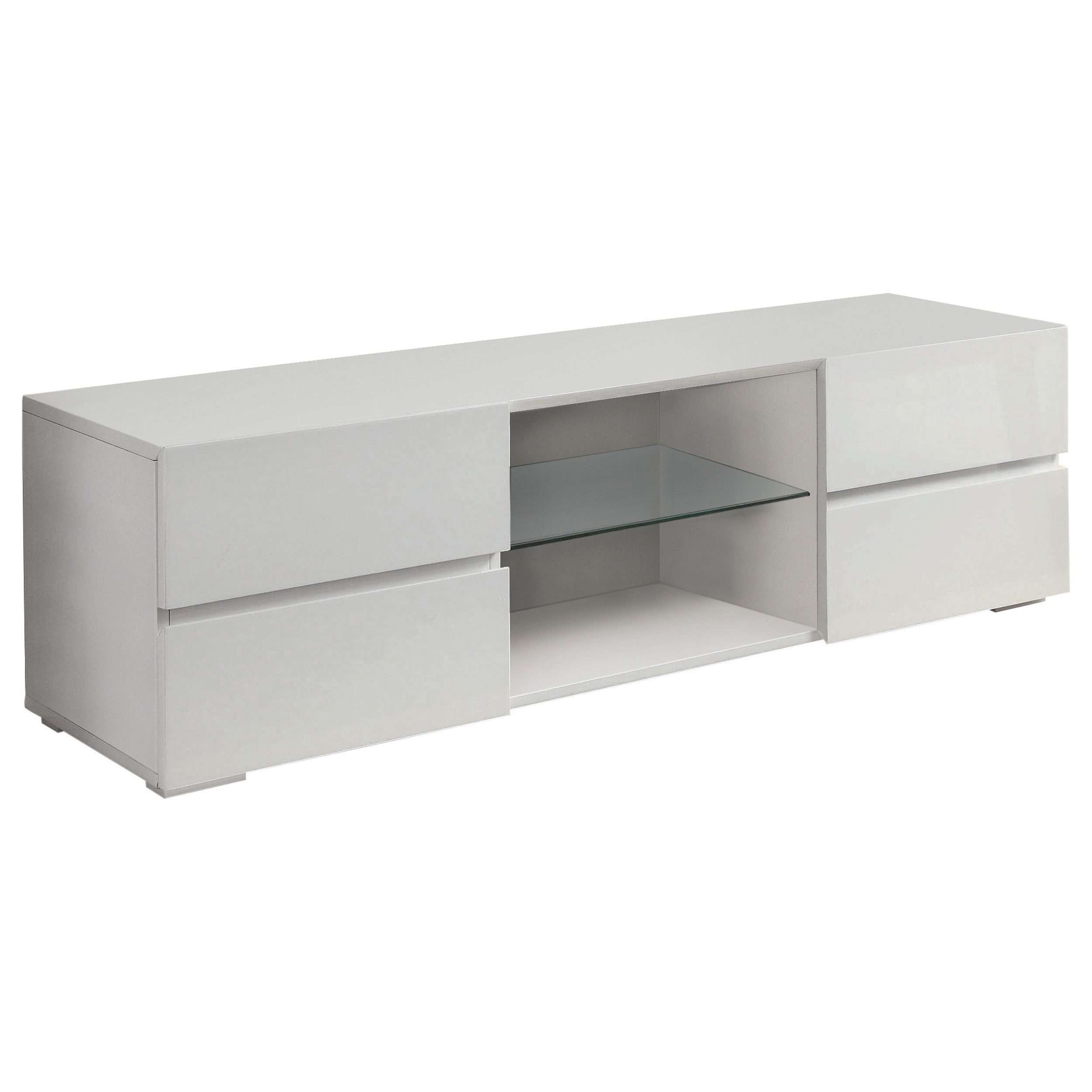 Galvin 4-drawer Wood 55-inch TV Stand White High Gloss