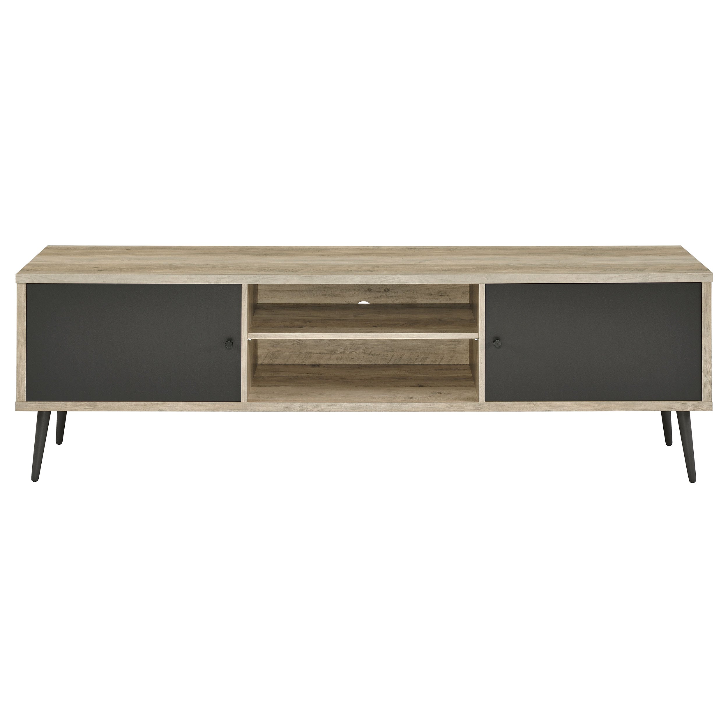 Allie 2-door Engineered Wood 71-inch TV Stand Distressed Pine