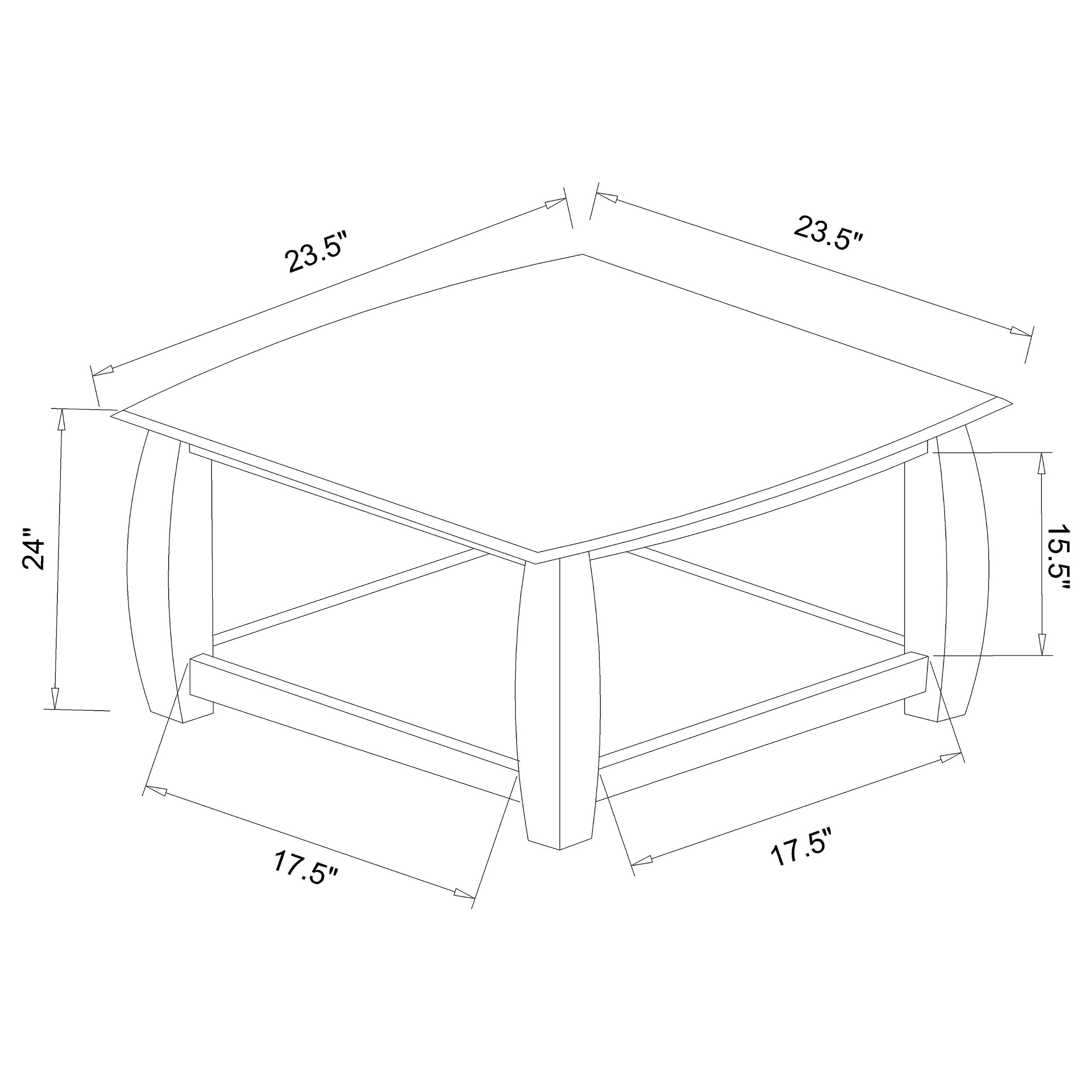 Dixon 1-shelf Rectangular Wood Side Table Cappuccino
