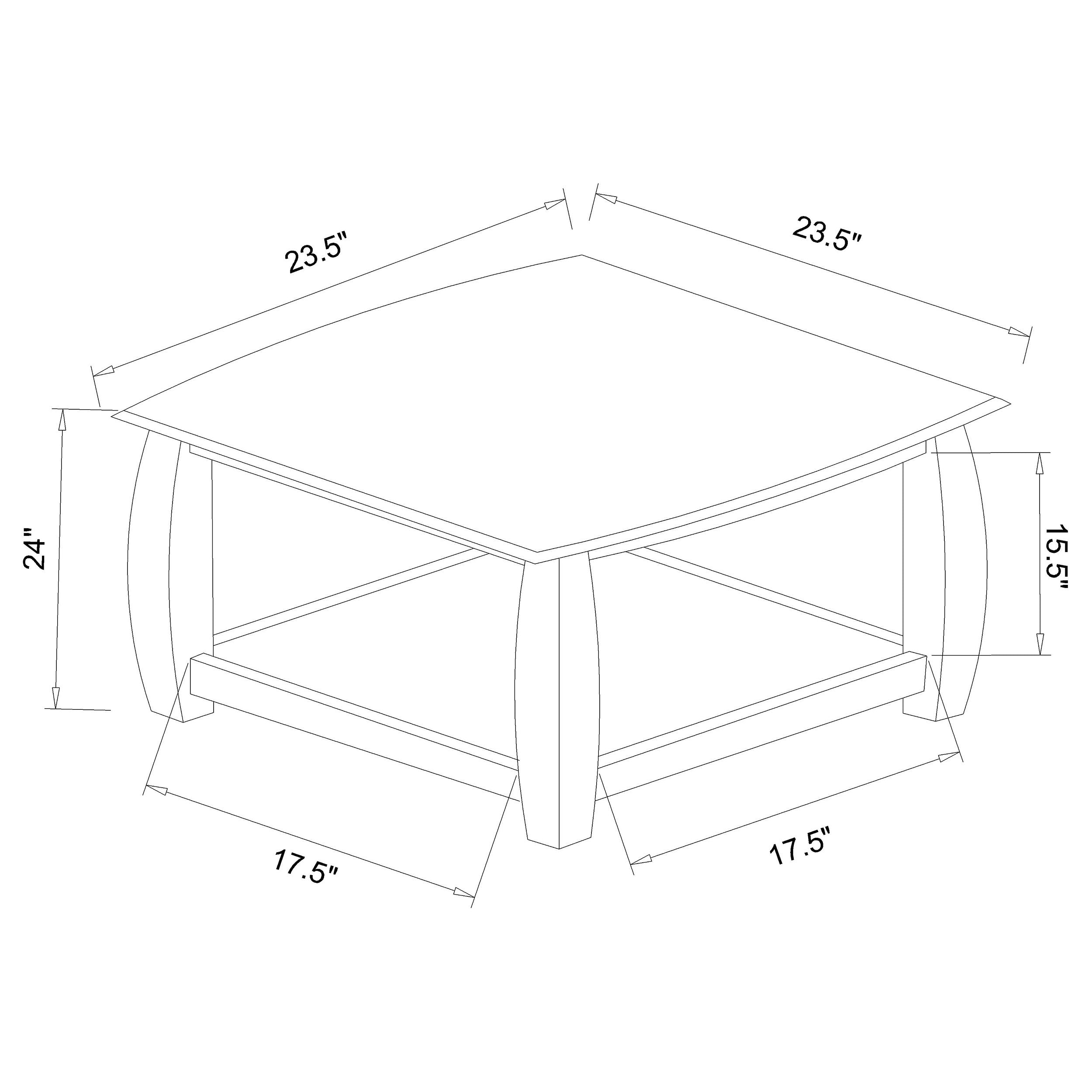Dixon  Rectangular Wood Coffee Table Set Espresso
