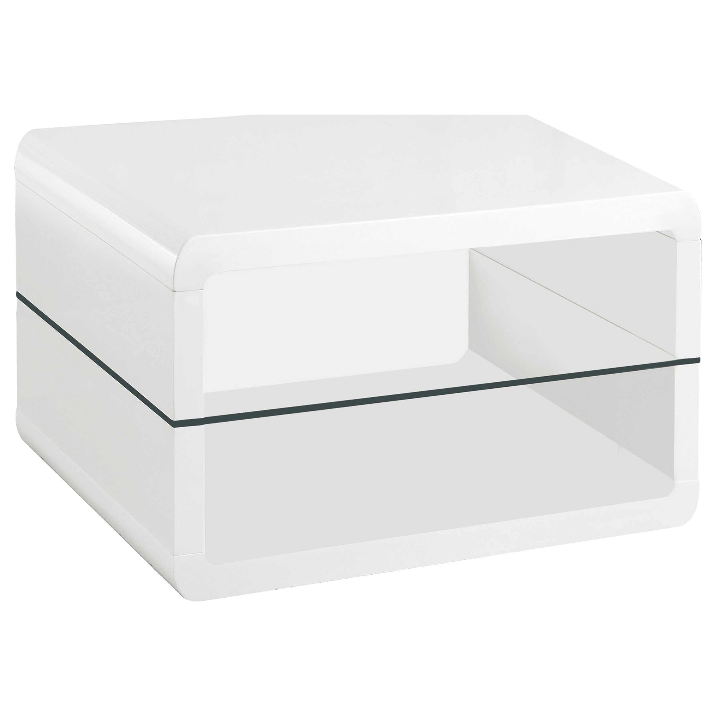 Elana  Coffee and End Table Set White High Gloss