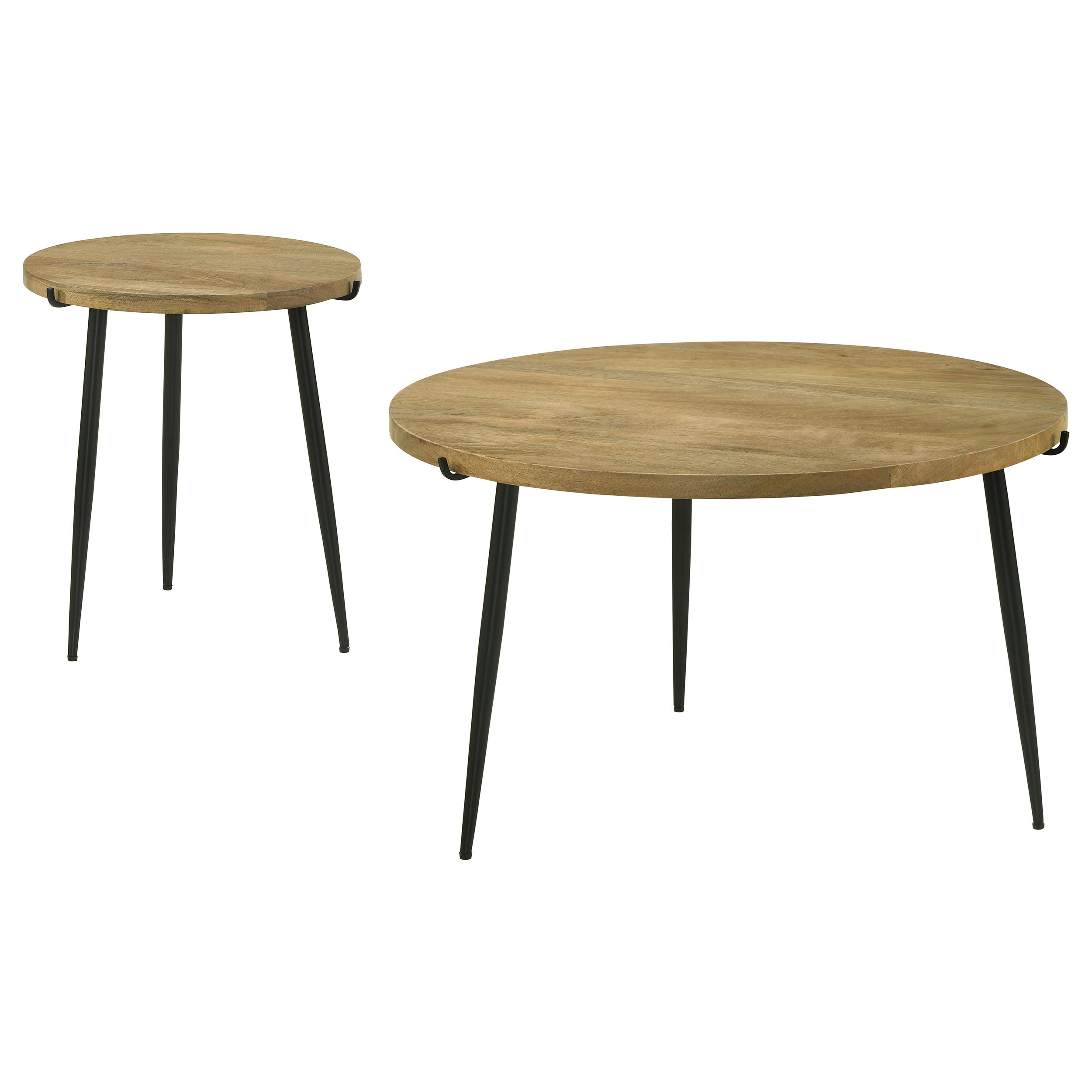 Pilar  Solid Wood Coffee and End Table Set Natural