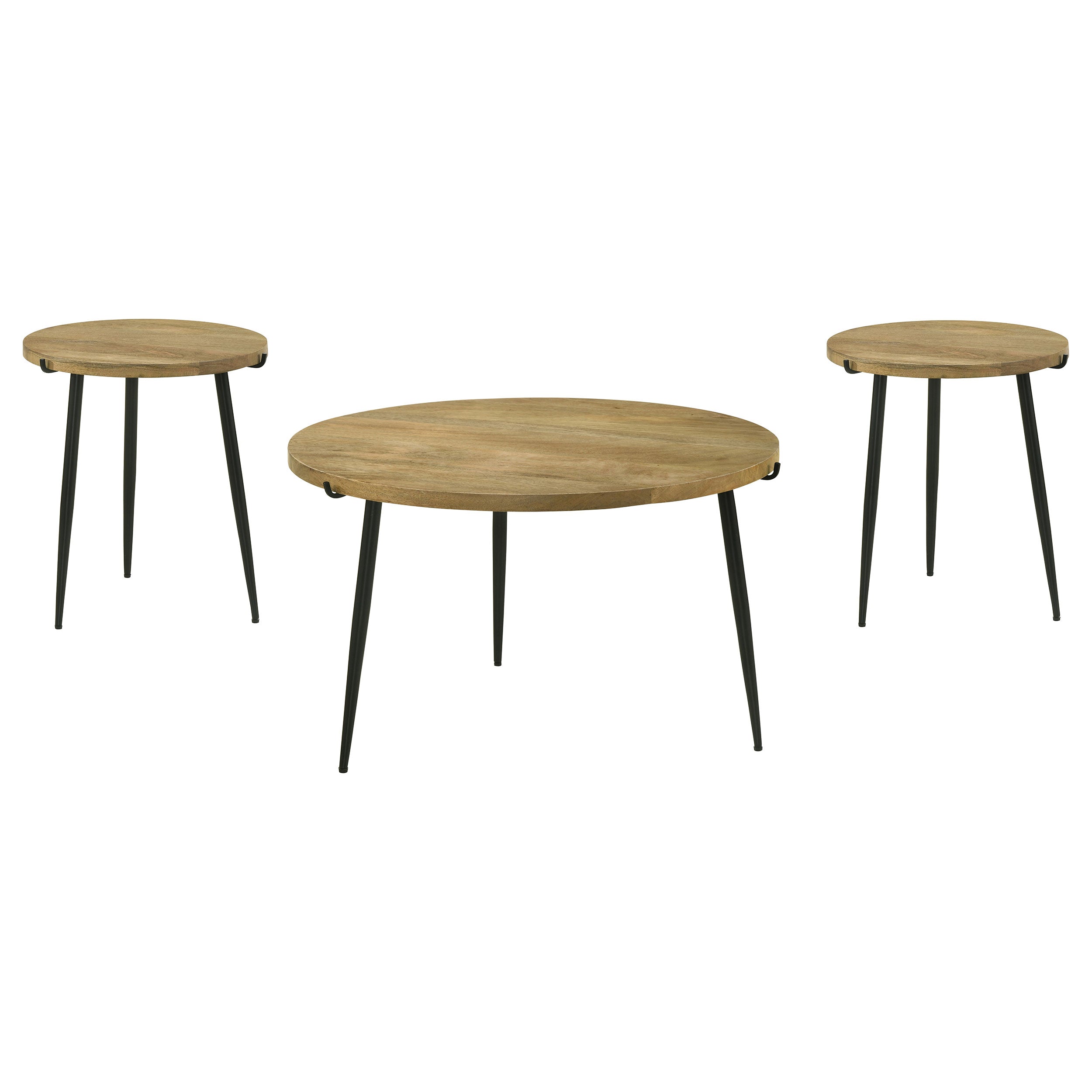 Pilar  Solid Wood Coffee and End Table Set Natural