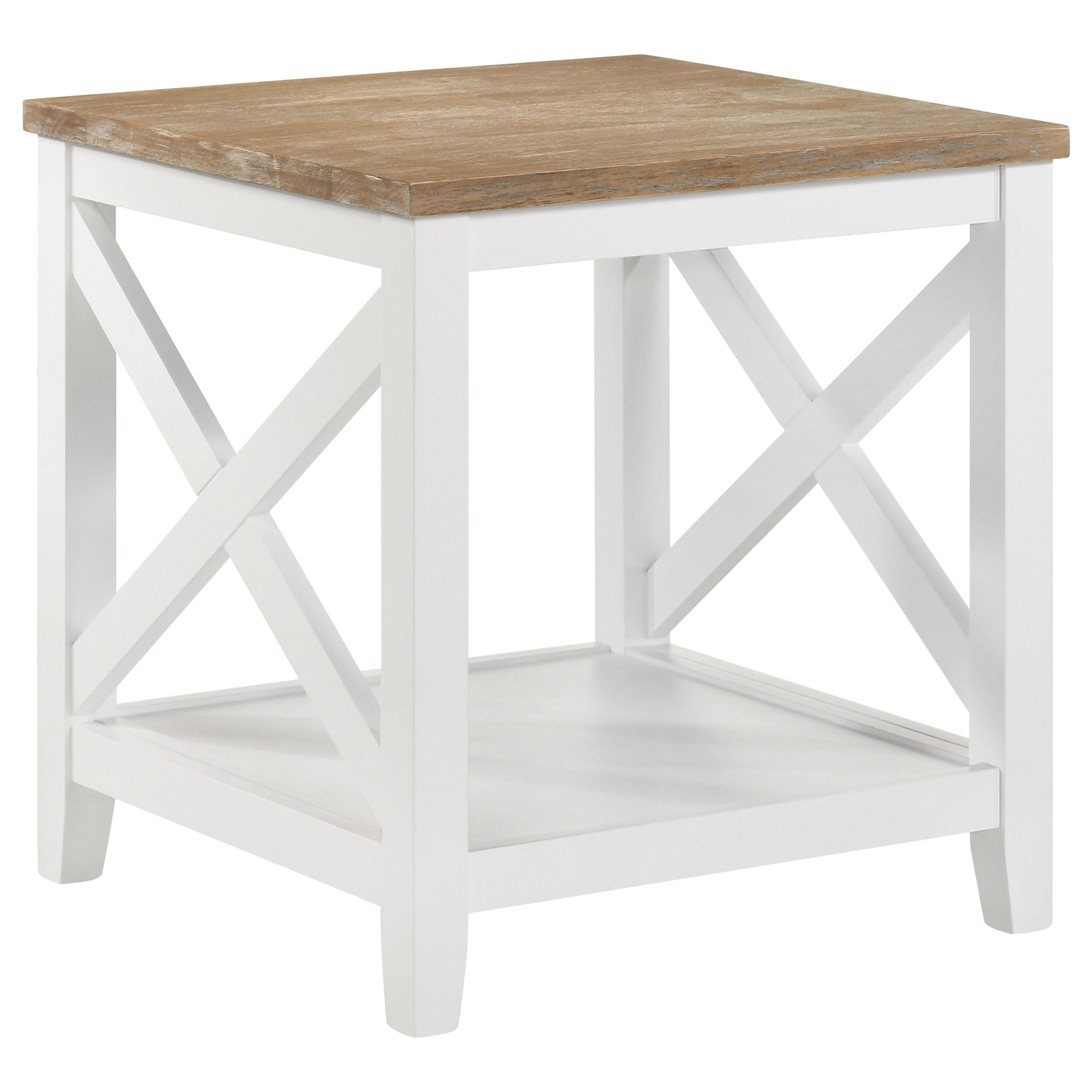Hollis  Square Coffee and End Table Set White