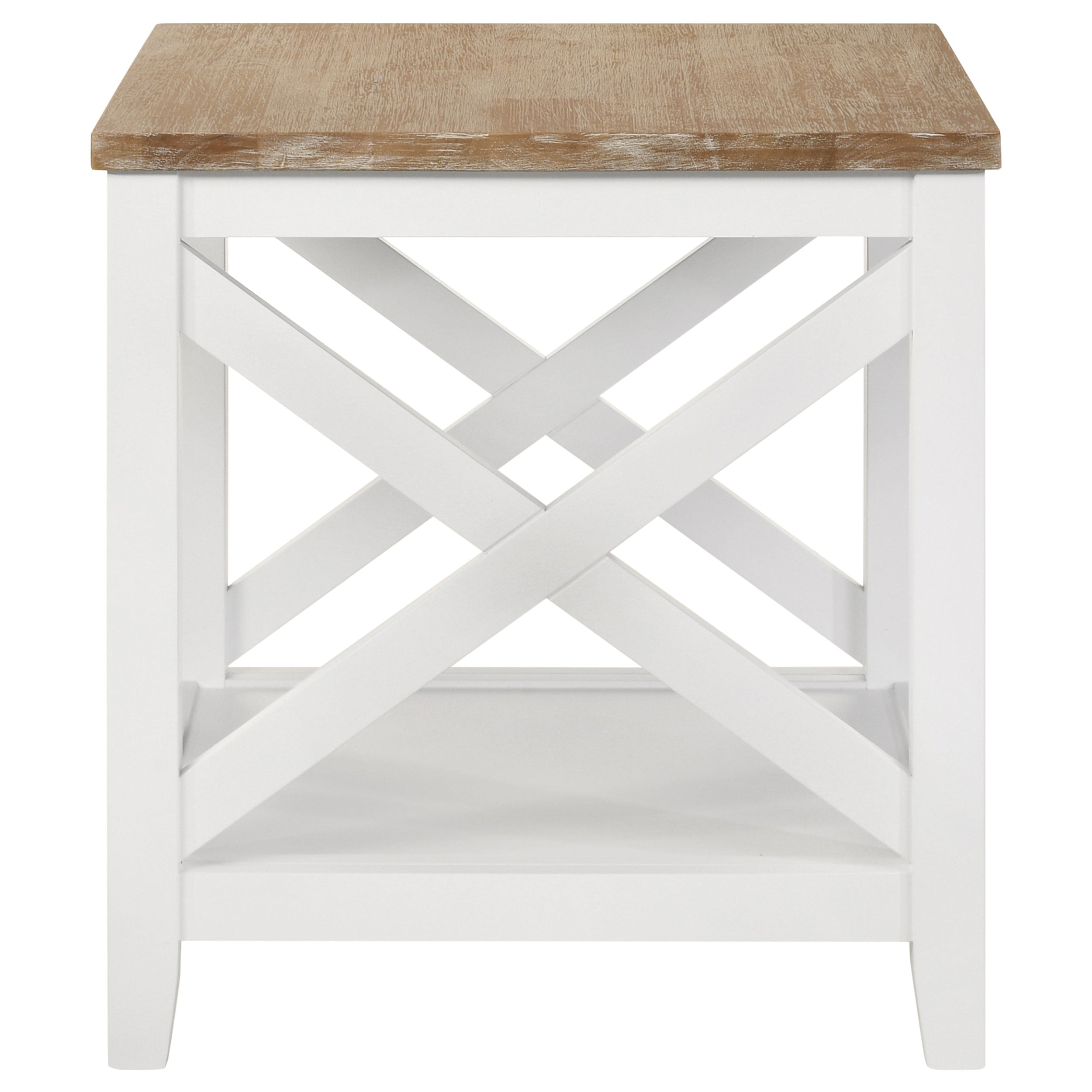 Hollis  Square Coffee and End Table Set White