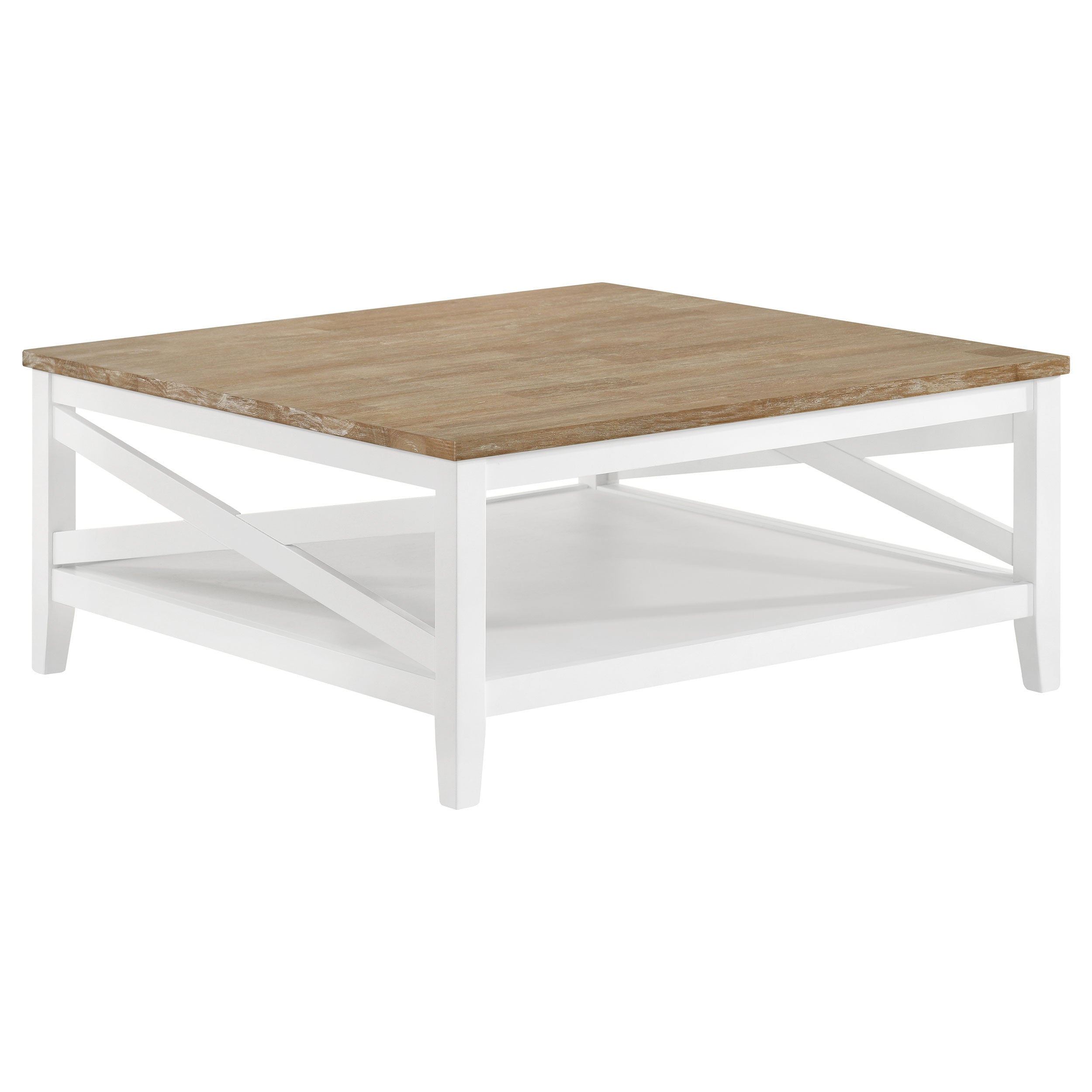 Hollis  Square Coffee and End Table Set White