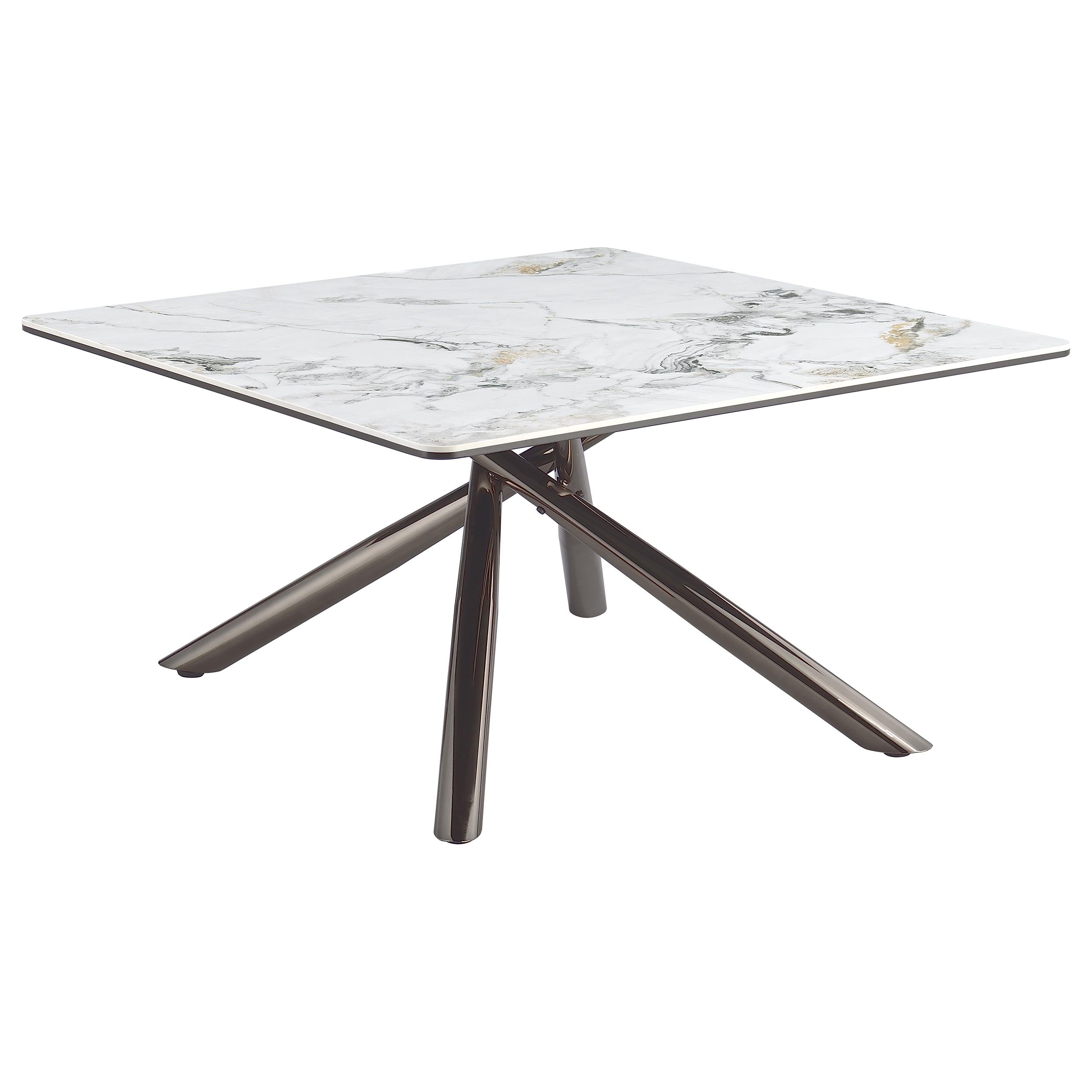 Carvell  Square Coffee and End Table Set Mirage White
