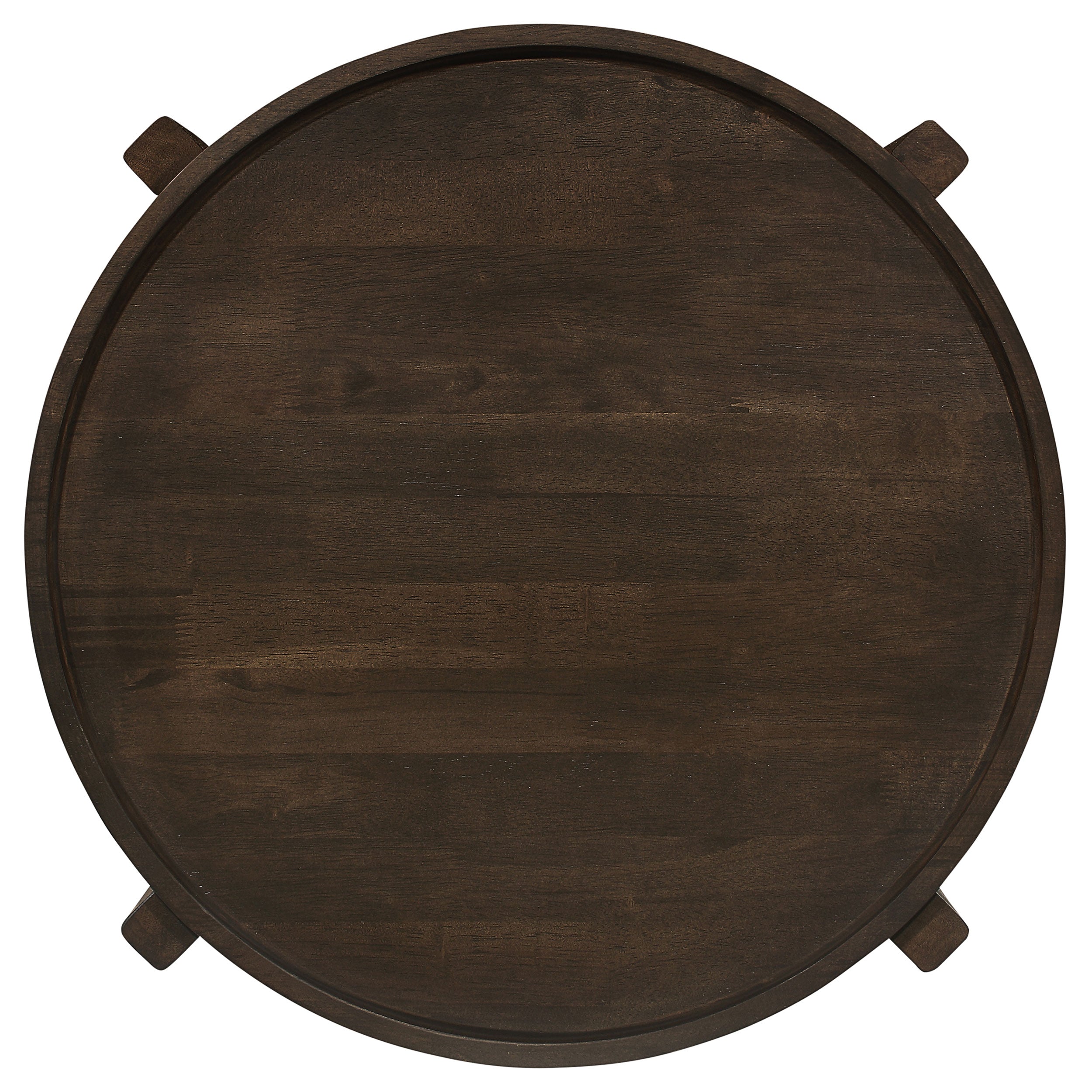 Cota  Solid Wood Coffee and End Table Set Dark Brown