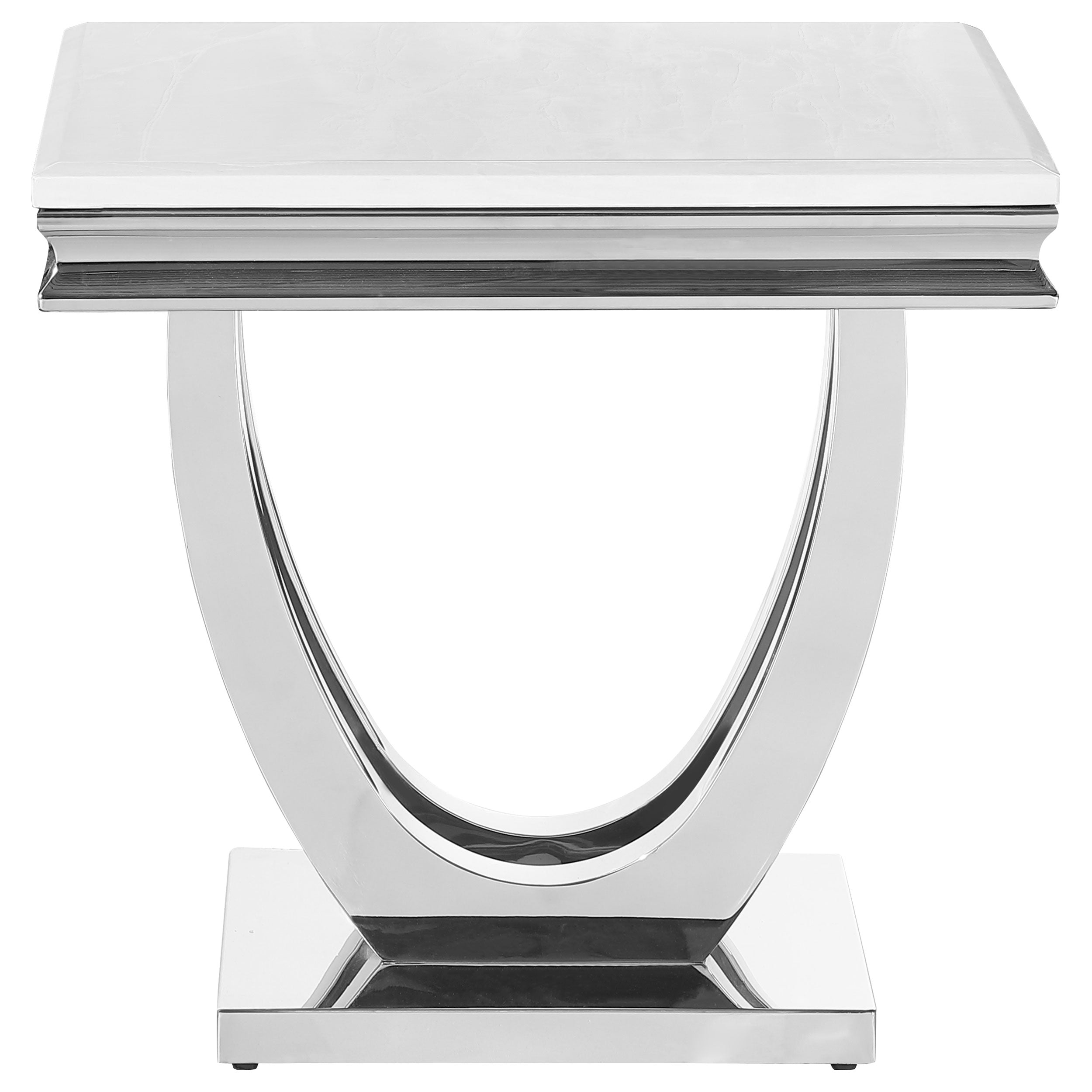 Kerwin  Rectangular Coffee and End Table Set Chrome