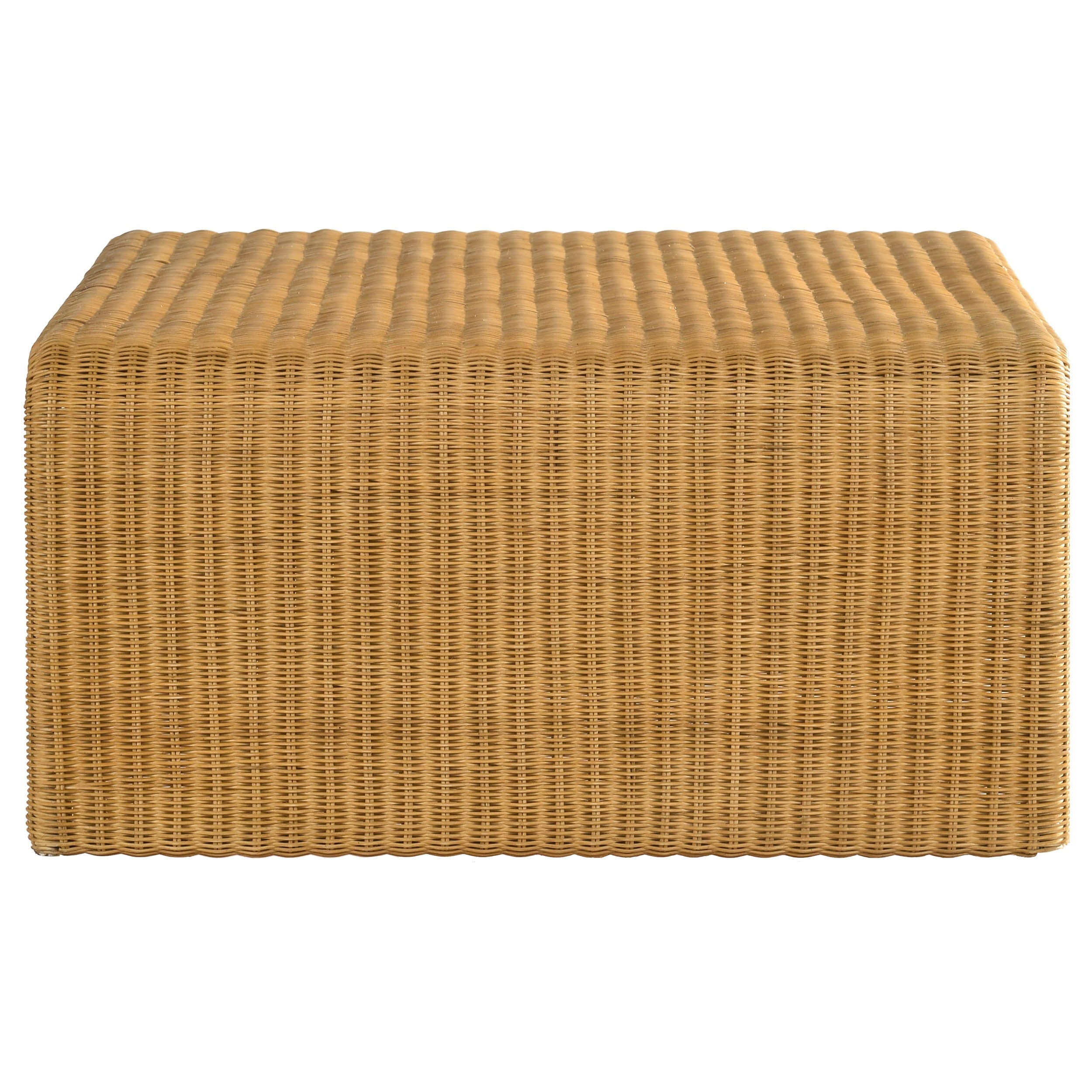 Cahya  Rattan Coffee and End Table Set Black