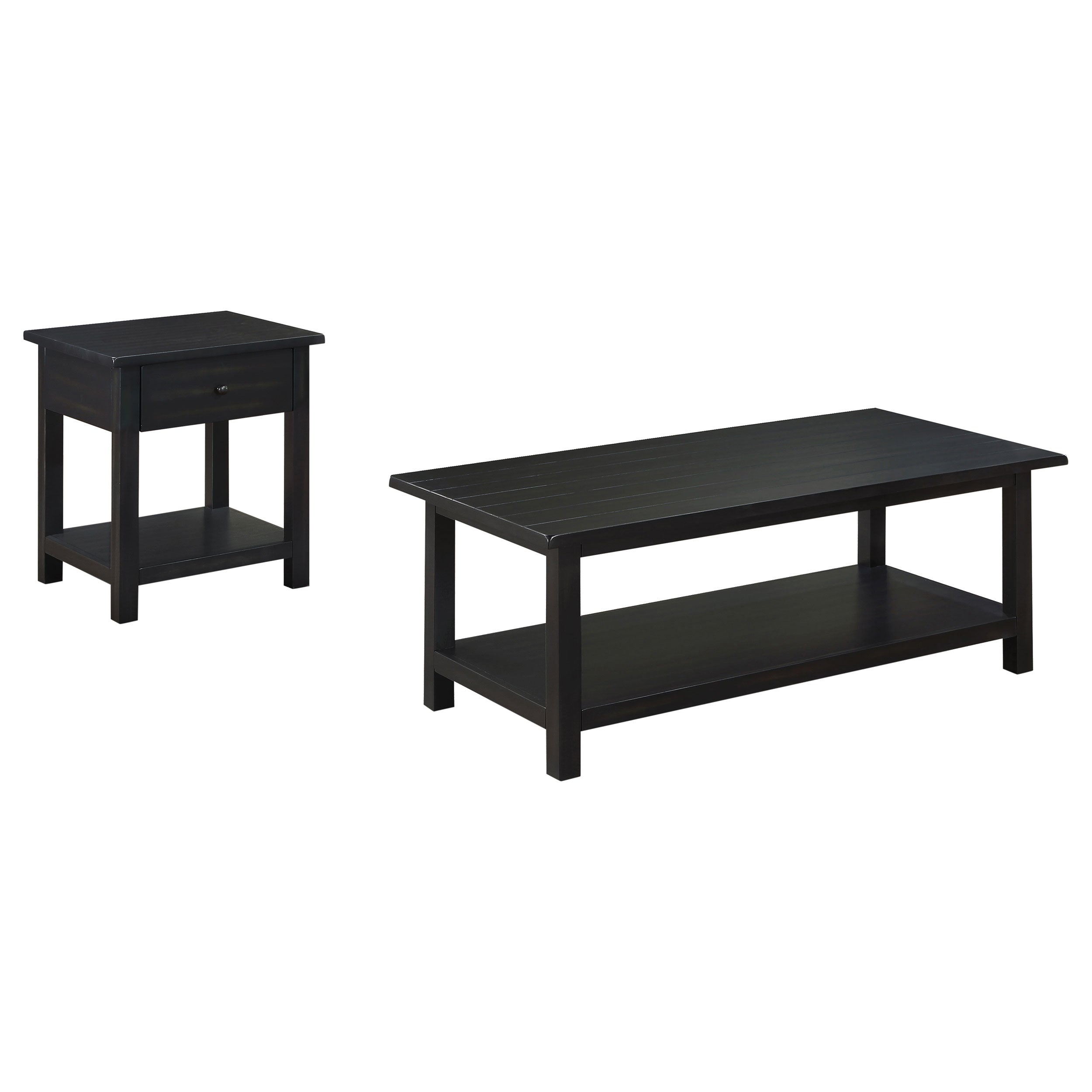 Payne  Coffee and 1-drawer End Table Set Brown