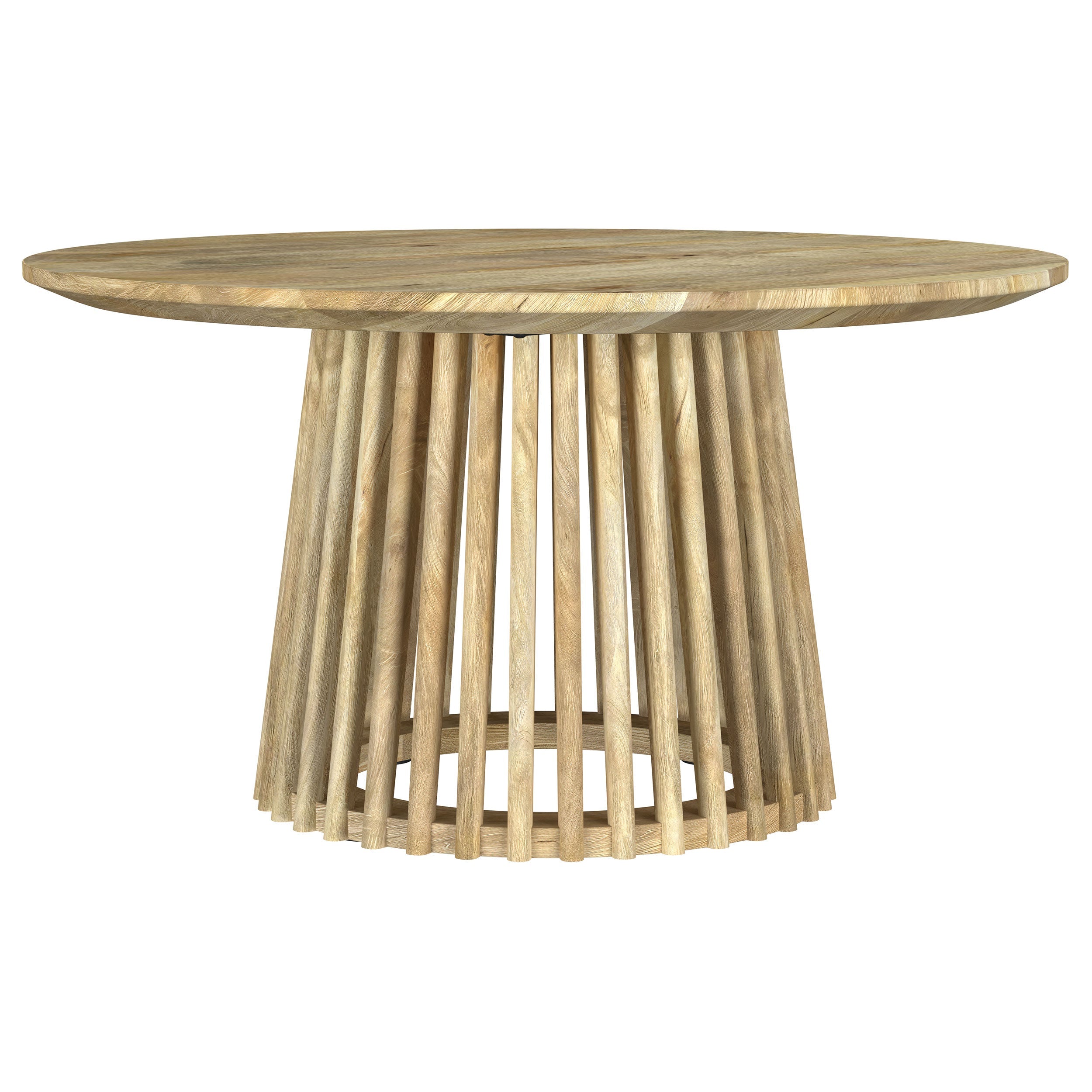 Touhy  Round Coffee and End Table Set Natural Mango