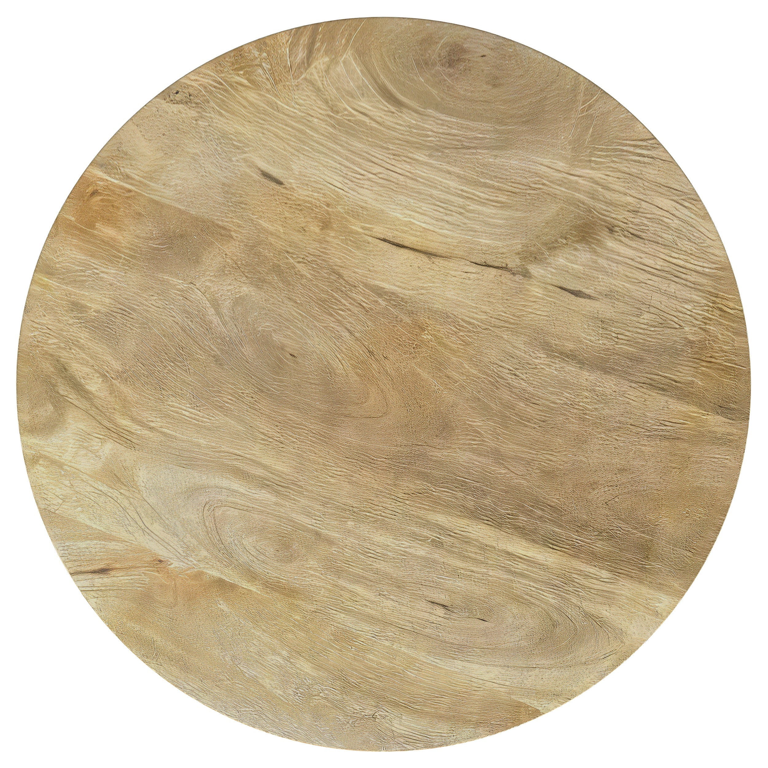 Touhy  Round Coffee and End Table Set Natural Mango