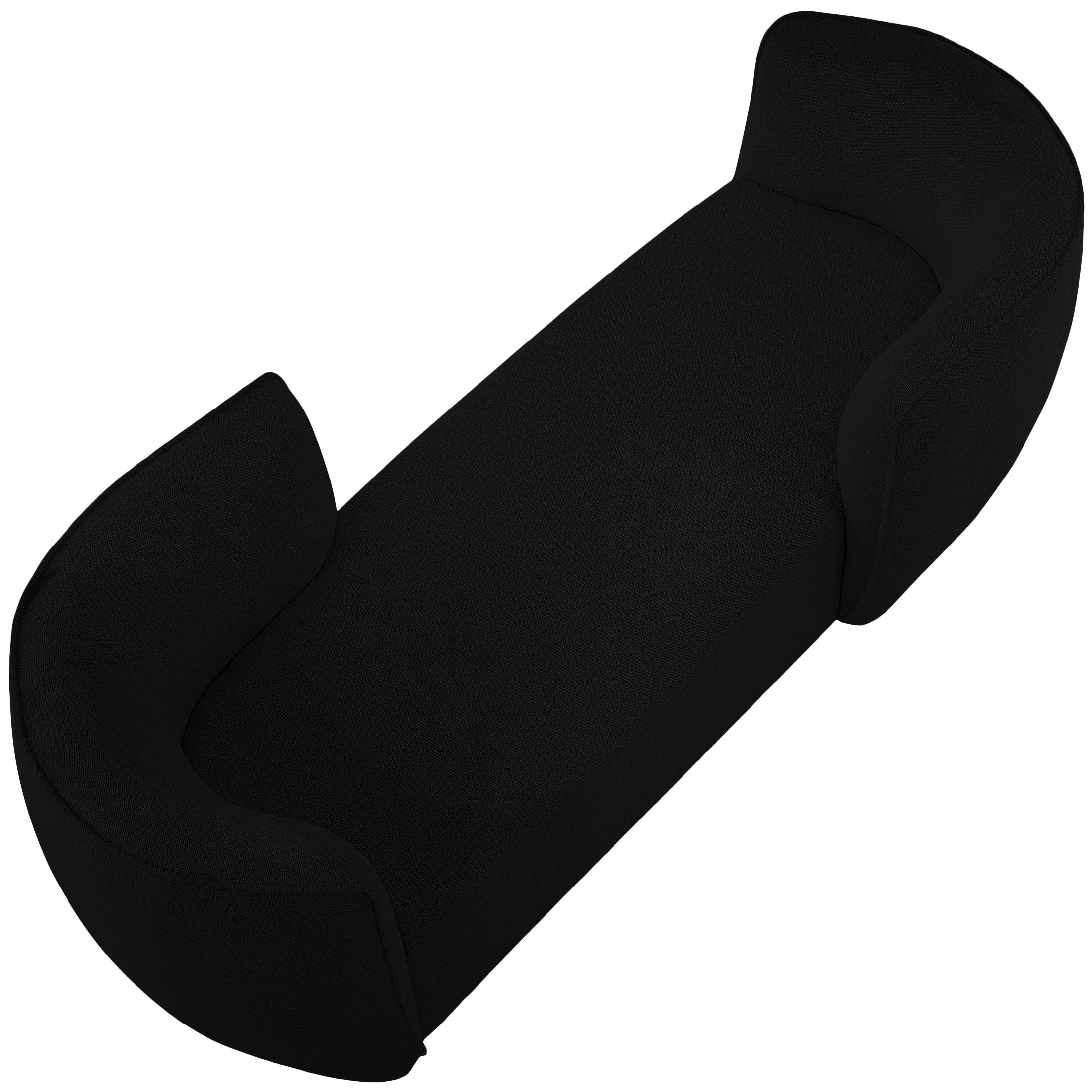Meridian Hilton Black Fabric Chaise