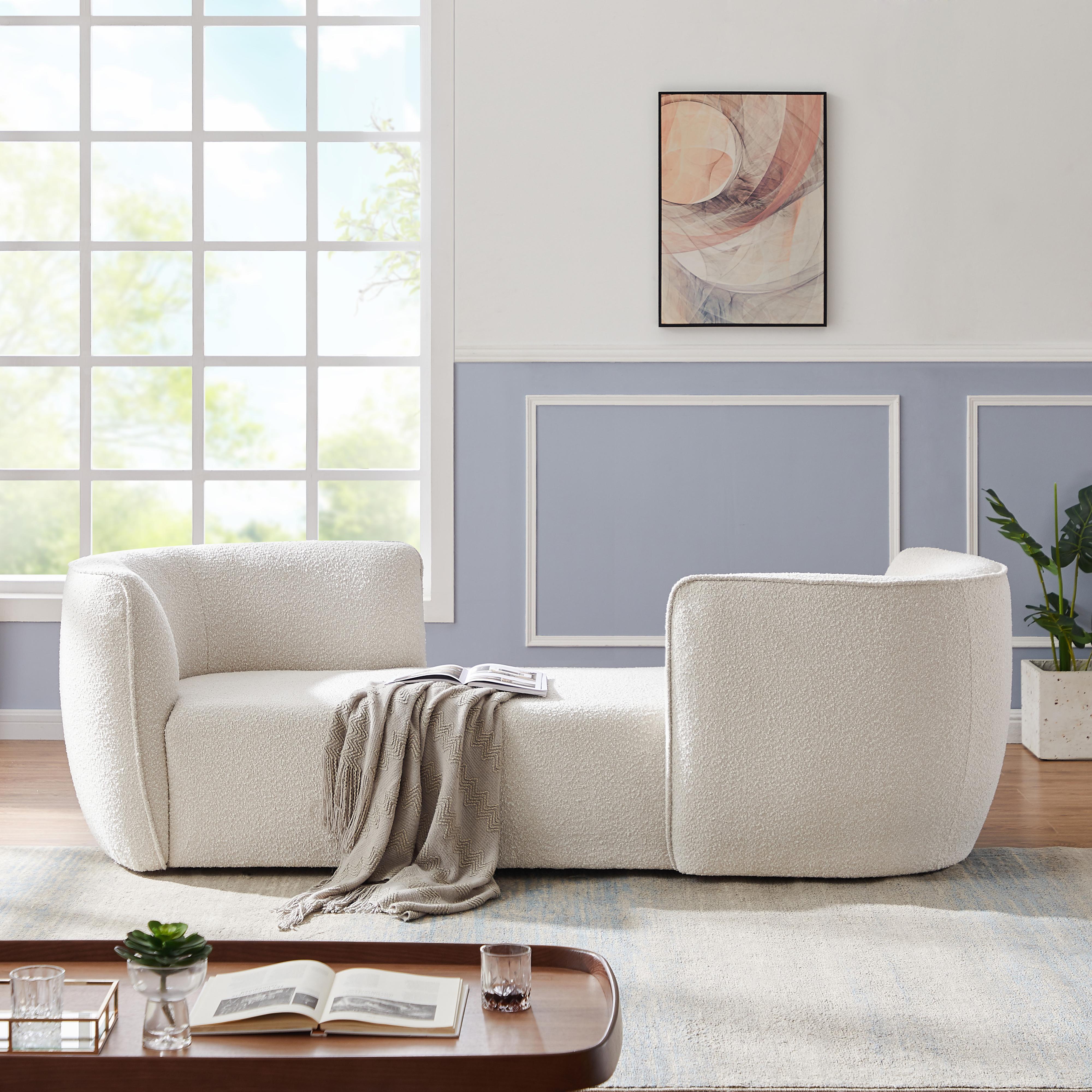 Meridian Hilton Cream Fabric Chaise