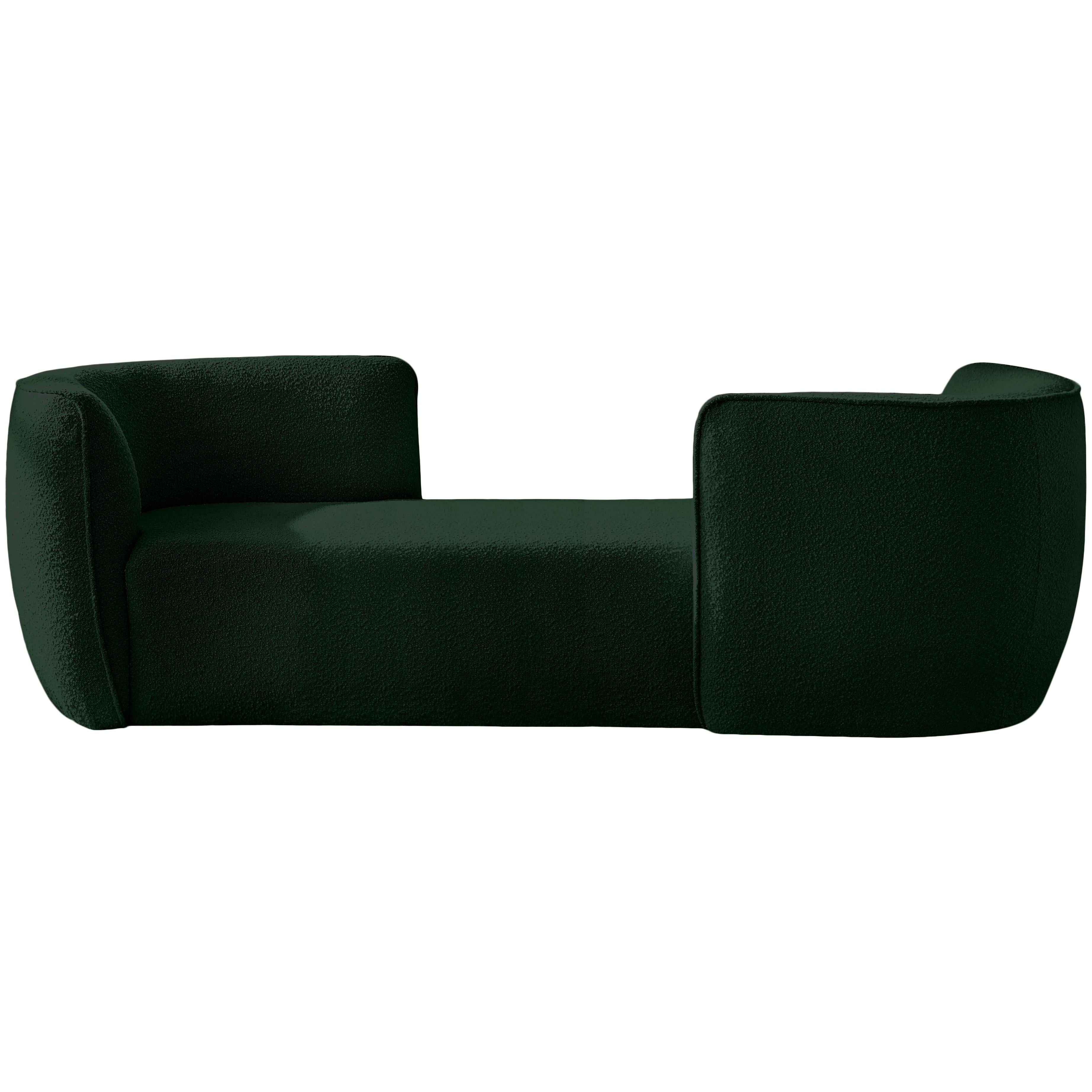 Meridian Hilton Green Fabric Chaise