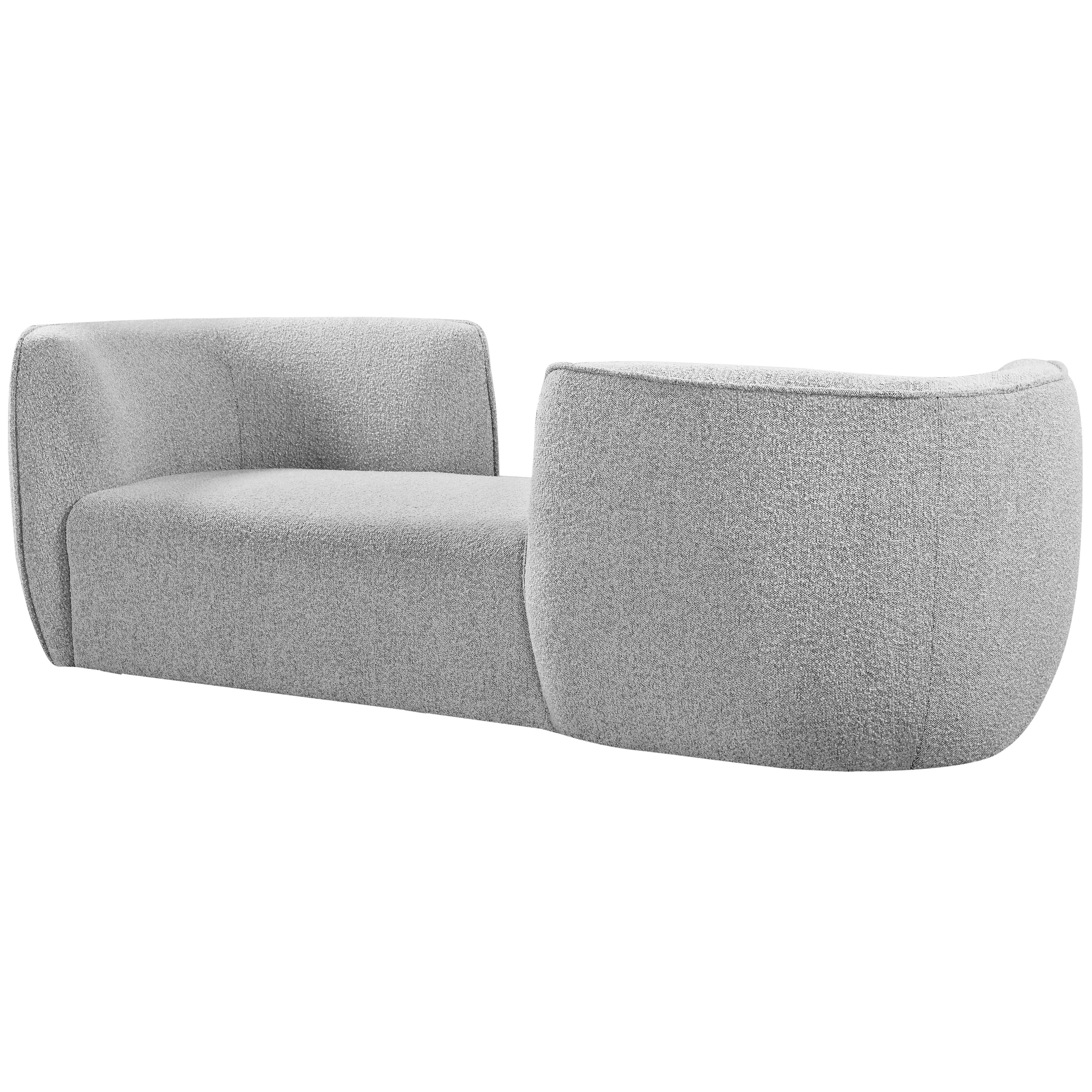 Meridian Hilton Grey Fabric Chaise