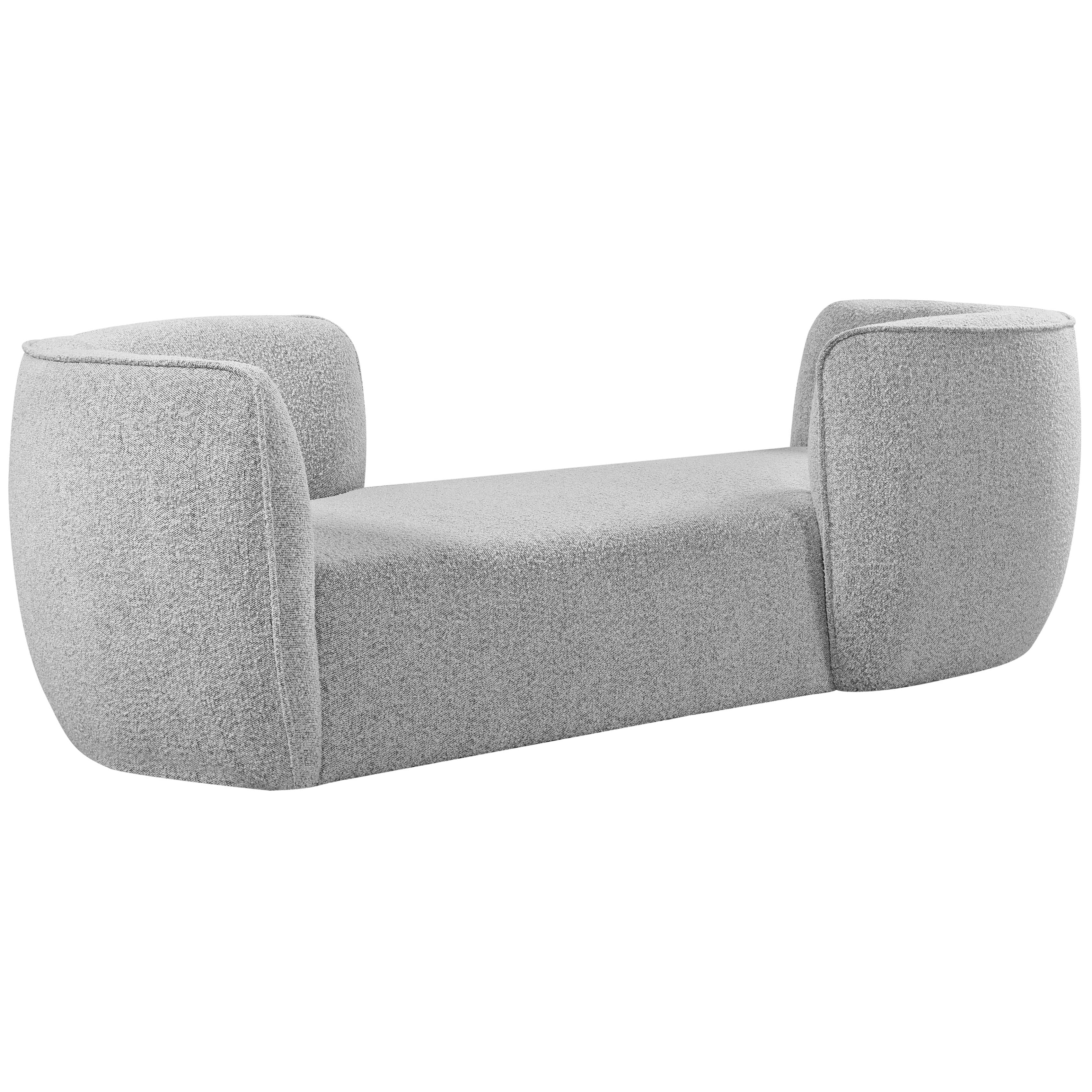 Meridian Hilton Grey Fabric Chaise
